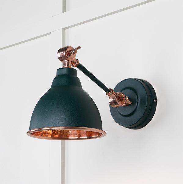 Hammered Copper Brindley Wall Light in Dingle | From The Anvil-Wall Lights-Yester Home