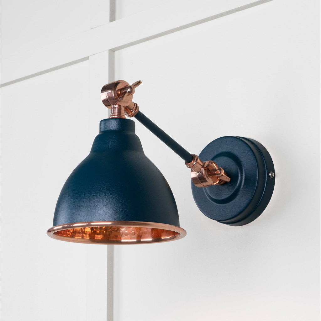 Hammered Copper Brindley Wall Light in Dusk | From The Anvil-Wall Lights-Yester Home