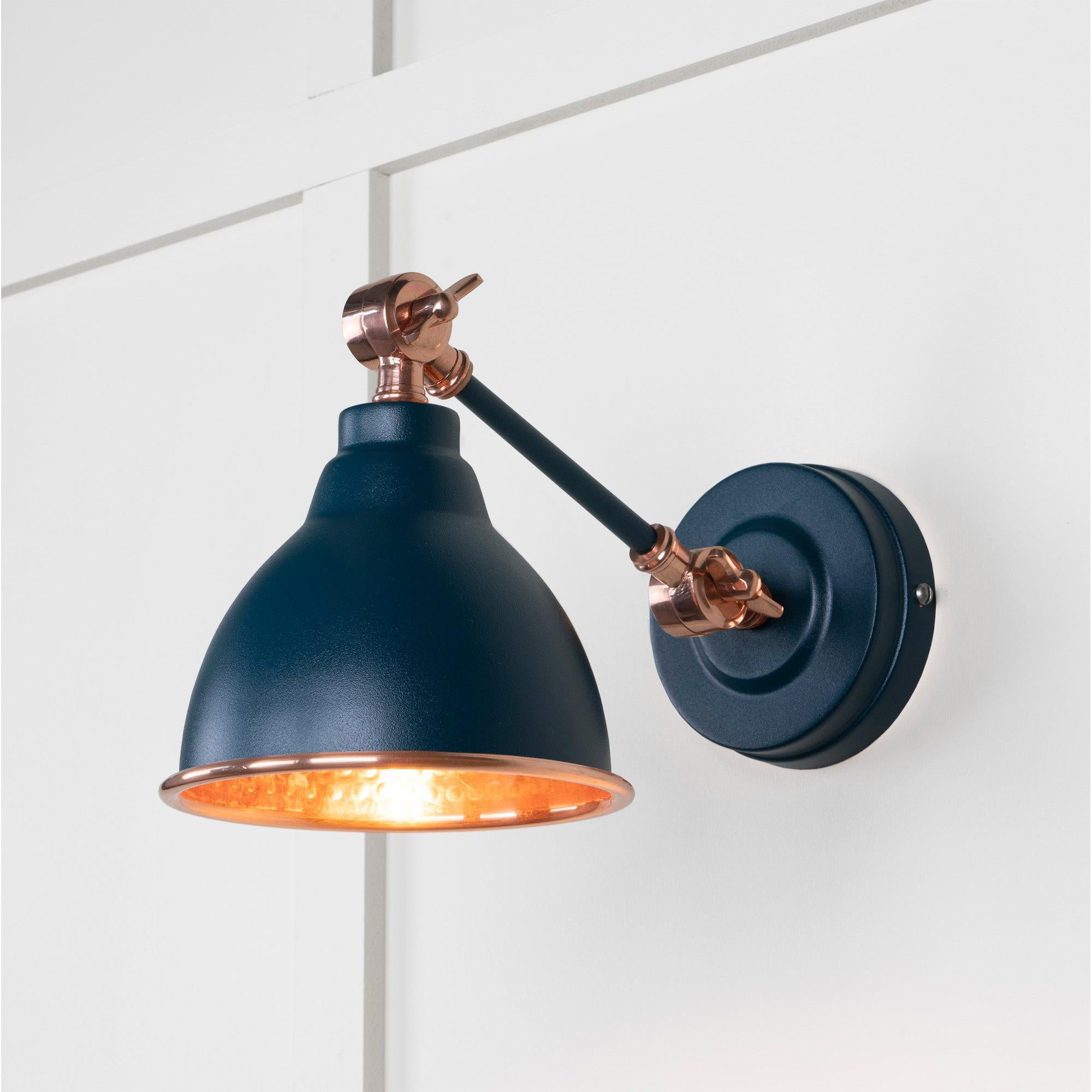 Hammered Copper Brindley Wall Light in Dusk | From The Anvil - Wall Lights - From The Anvil - Yester Home