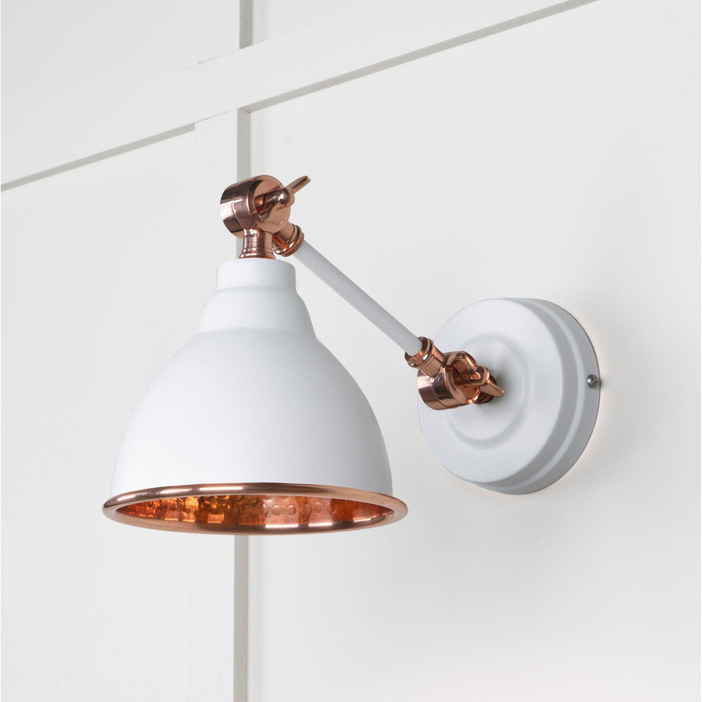 Hammered Copper Brindley Wall Light in Flock | From The Anvil-Wall Lights-Yester Home