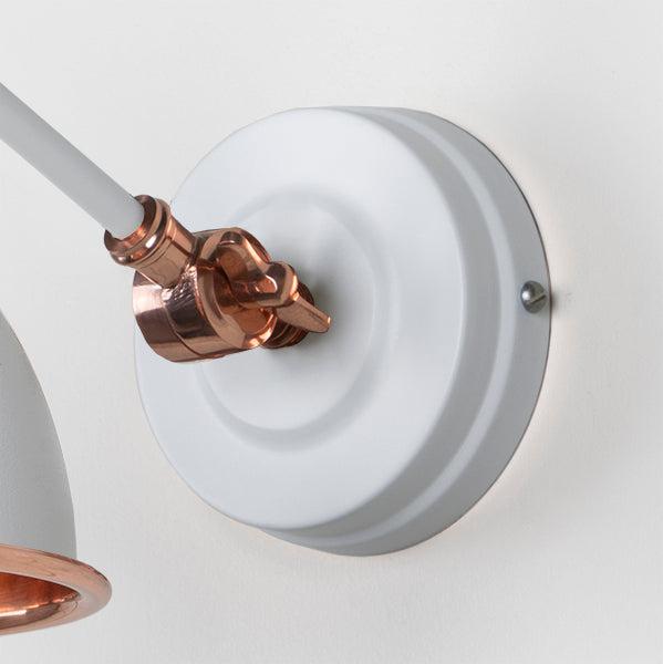 Hammered Copper Brindley Wall Light in Flock | From The Anvil-Wall Lights-Yester Home