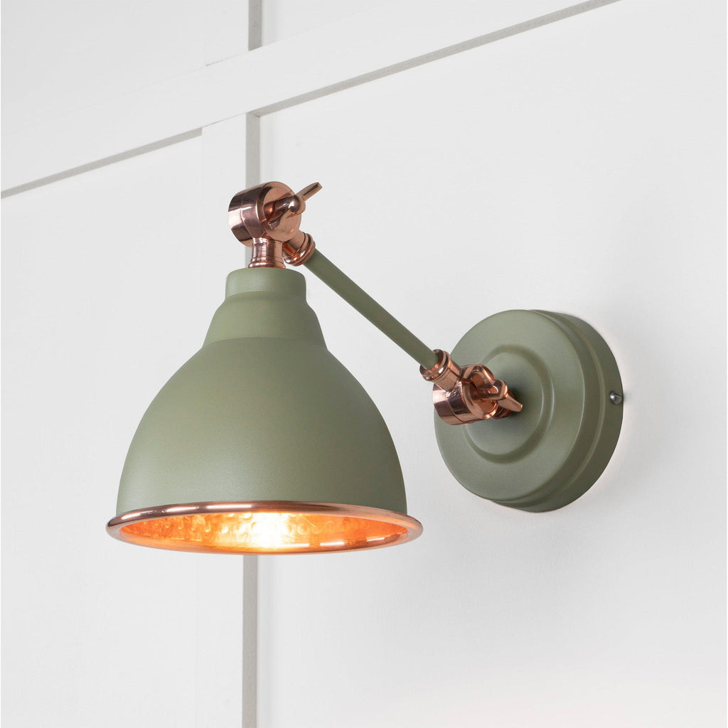 Hammered Copper Brindley Wall Light in Tump | From The Anvil-Wall Lights-Yester Home