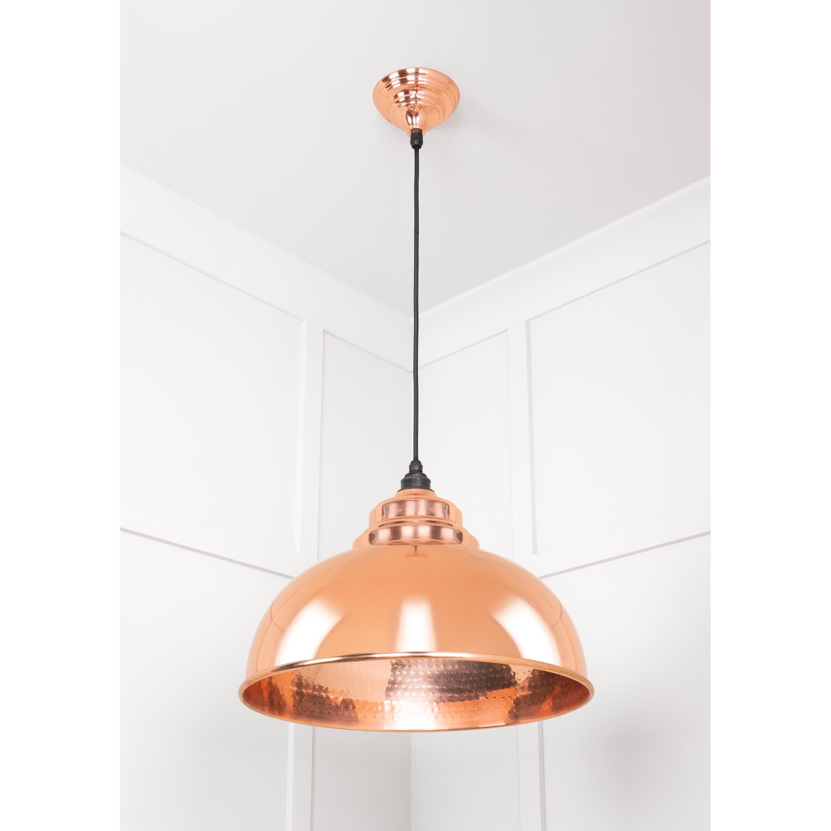 Hammered Copper Harborne Pendant | From The Anvil - Harborne - From The Anvil - Yester Home