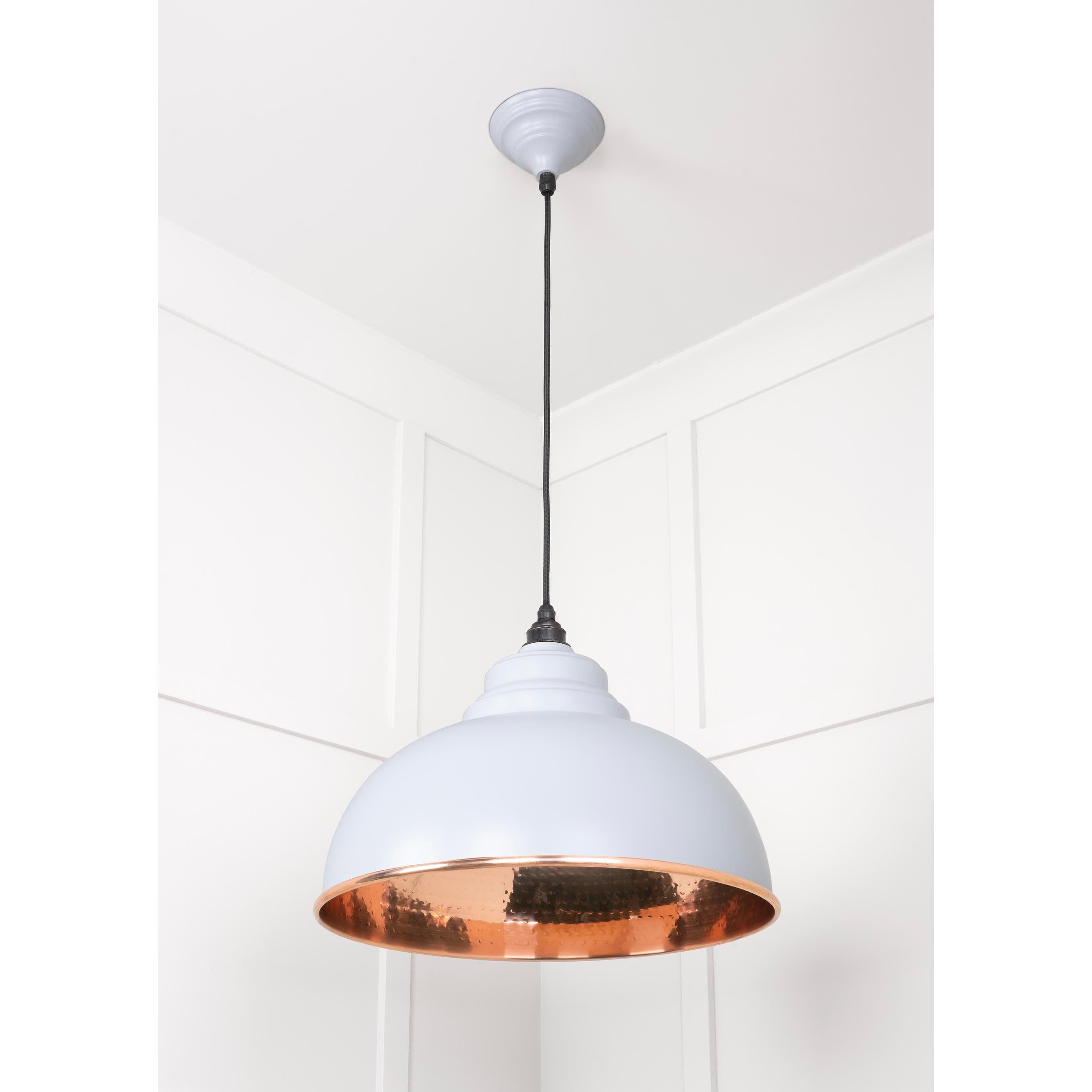 Hammered Copper Harborne Pendant in Birch | From The Anvil - Harborne - From The Anvil - Yester Home