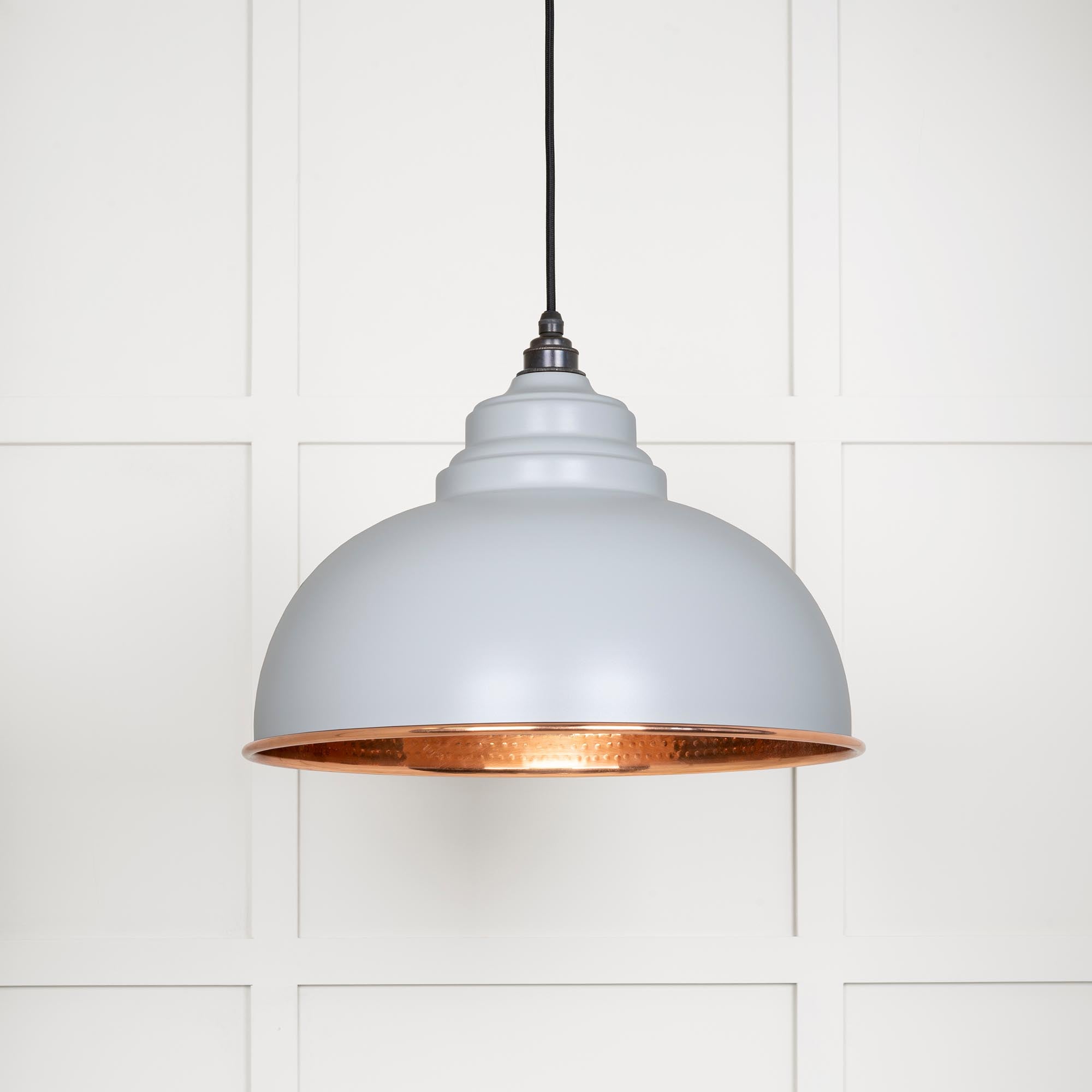 Hammered Copper Harborne Pendant in Birch | From The Anvil - Harborne - From The Anvil - Yester Home