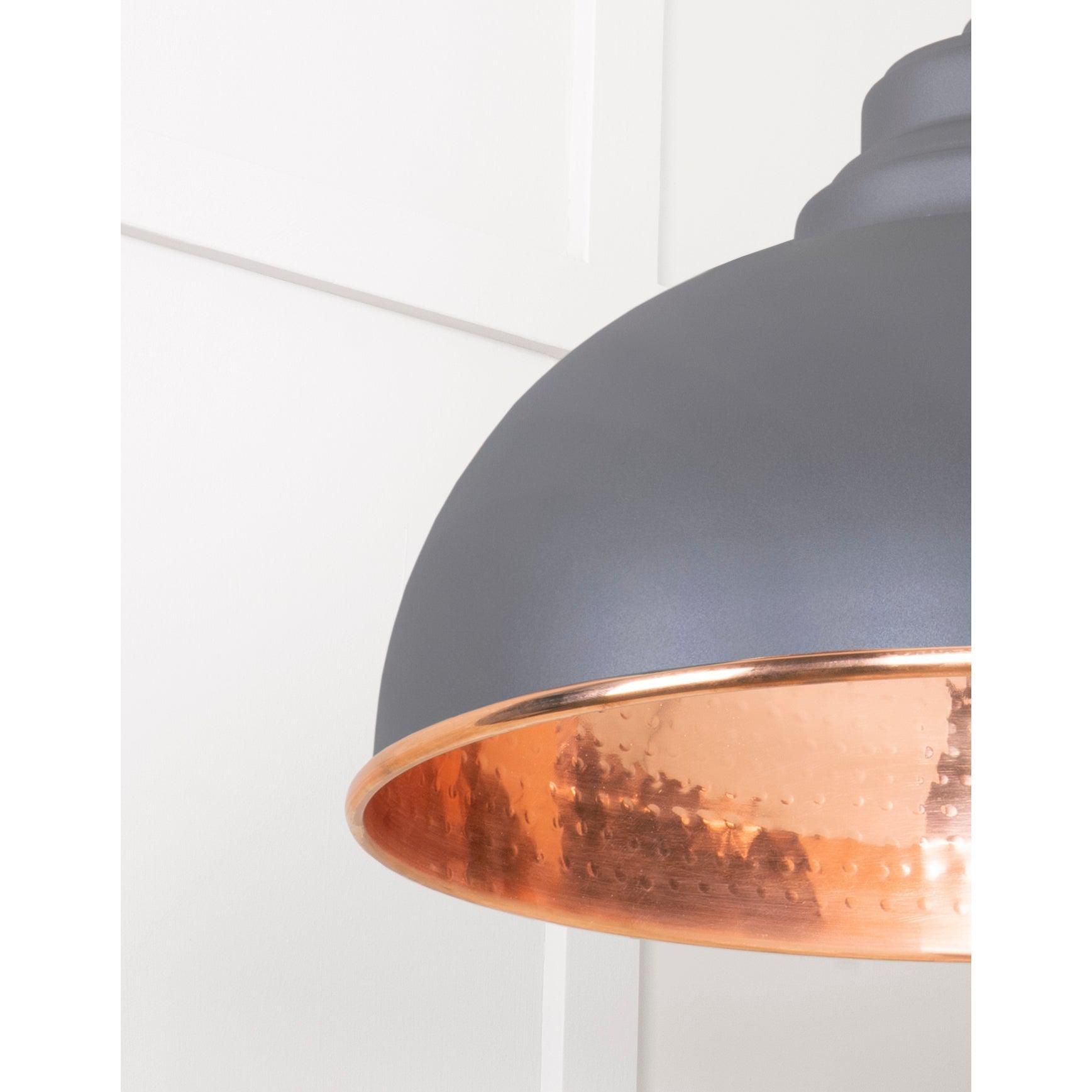 Hammered Copper Harborne Pendant in Bluff | From The Anvil-Harborne-Yester Home