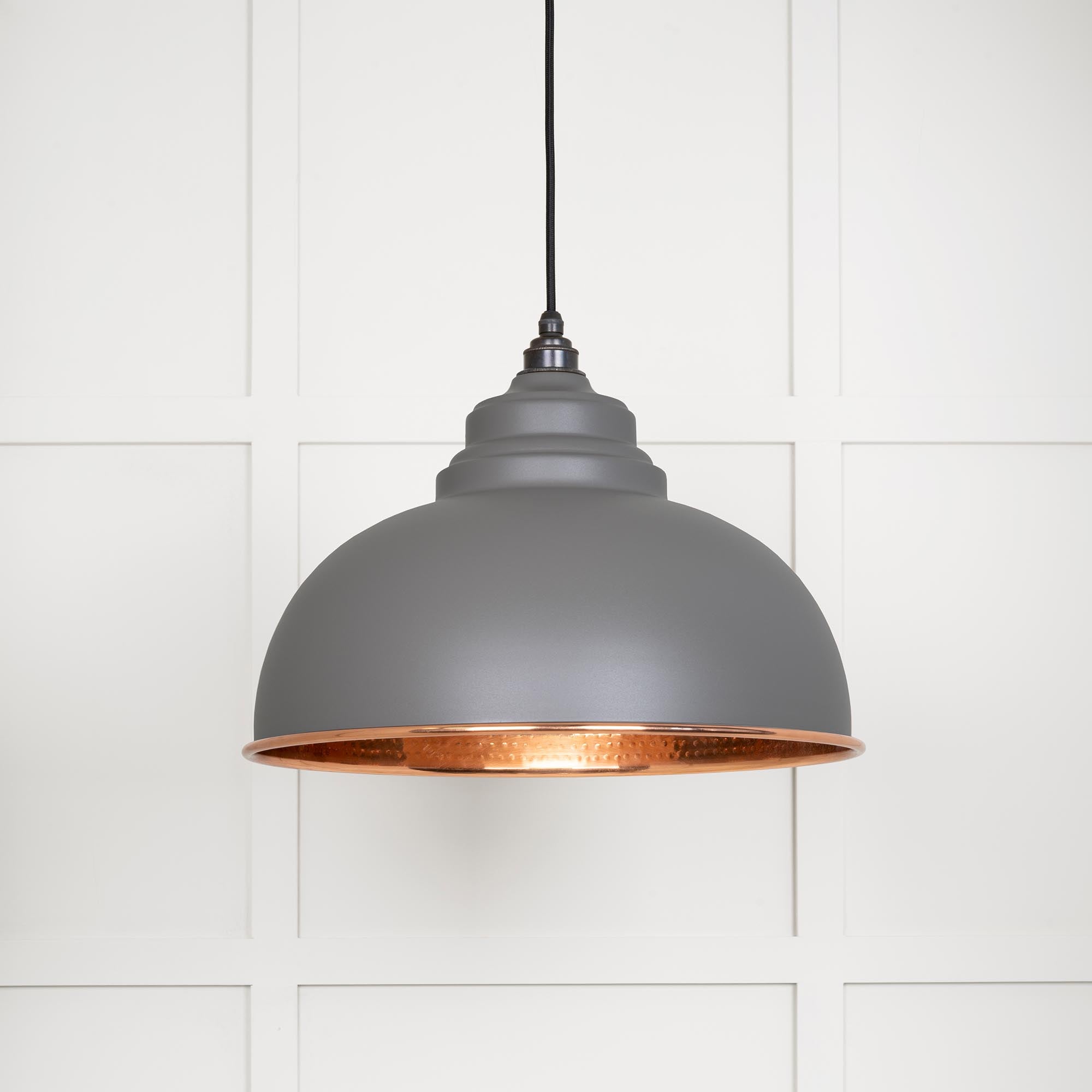 Hammered Copper Harborne Pendant in Bluff | From The Anvil - Harborne - From The Anvil - Yester Home