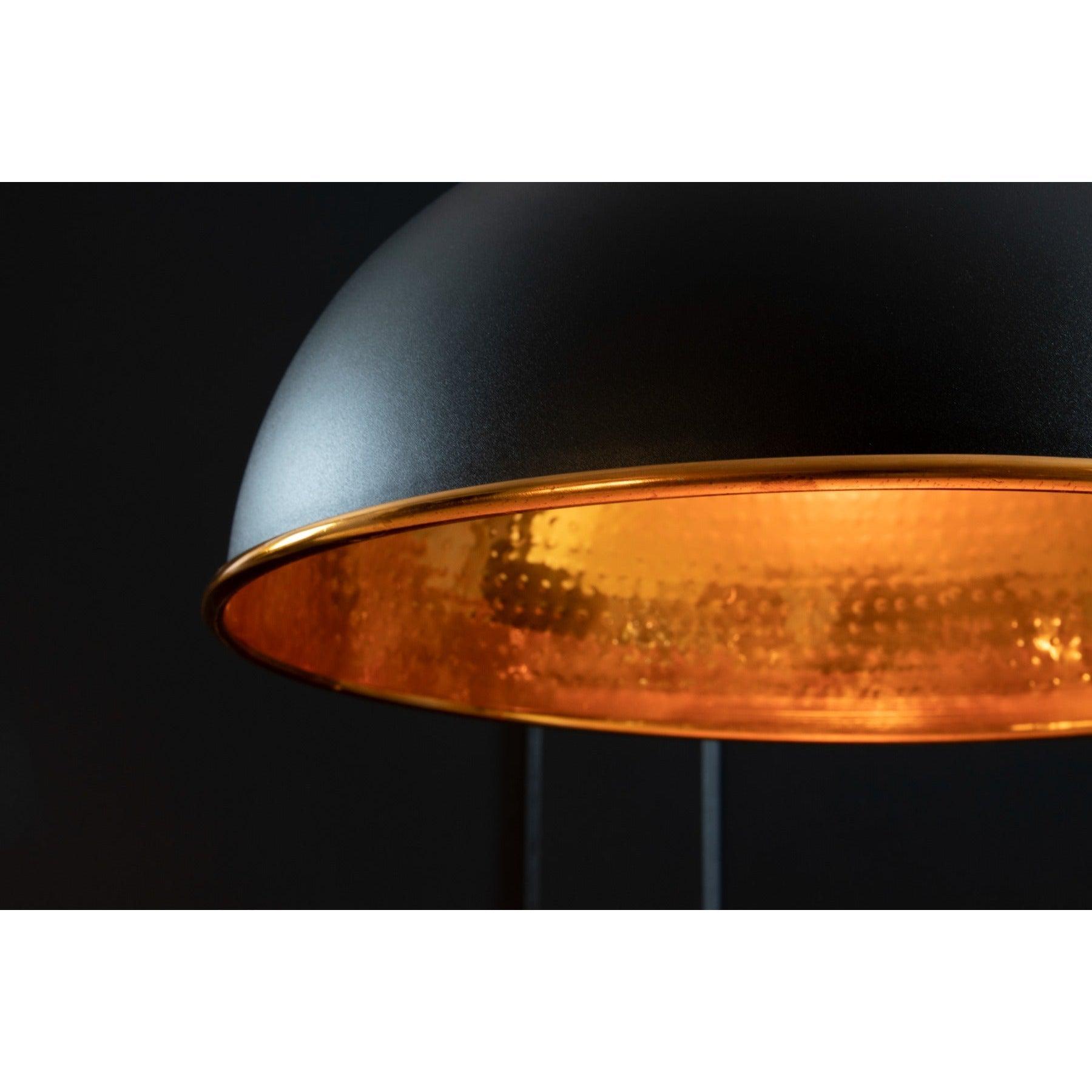 Hammered Copper Harborne Pendant in Elan Black | From The Anvil-Harborne-Yester Home
