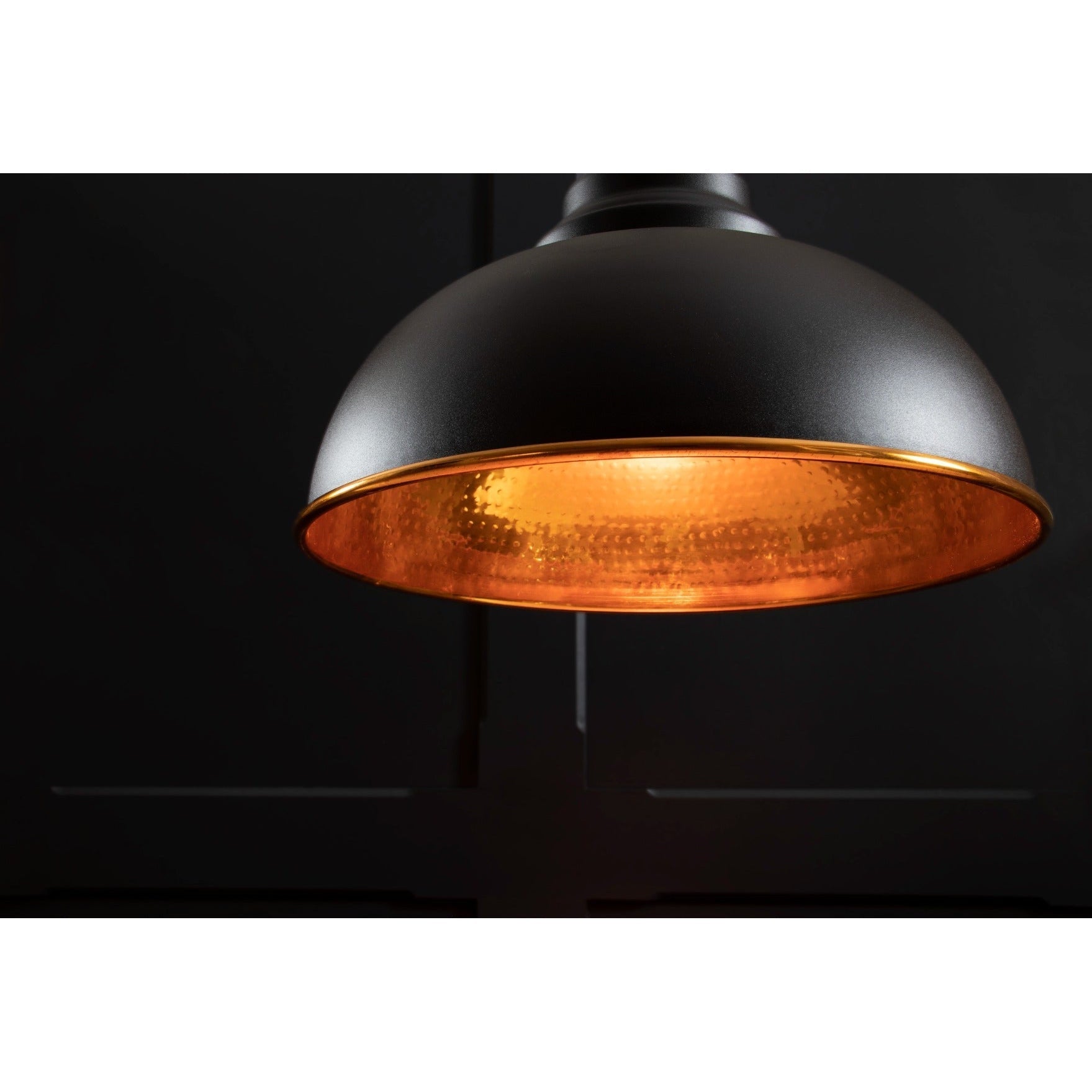 Hammered Copper Harborne Pendant in Elan Black | From The Anvil-Harborne-Yester Home