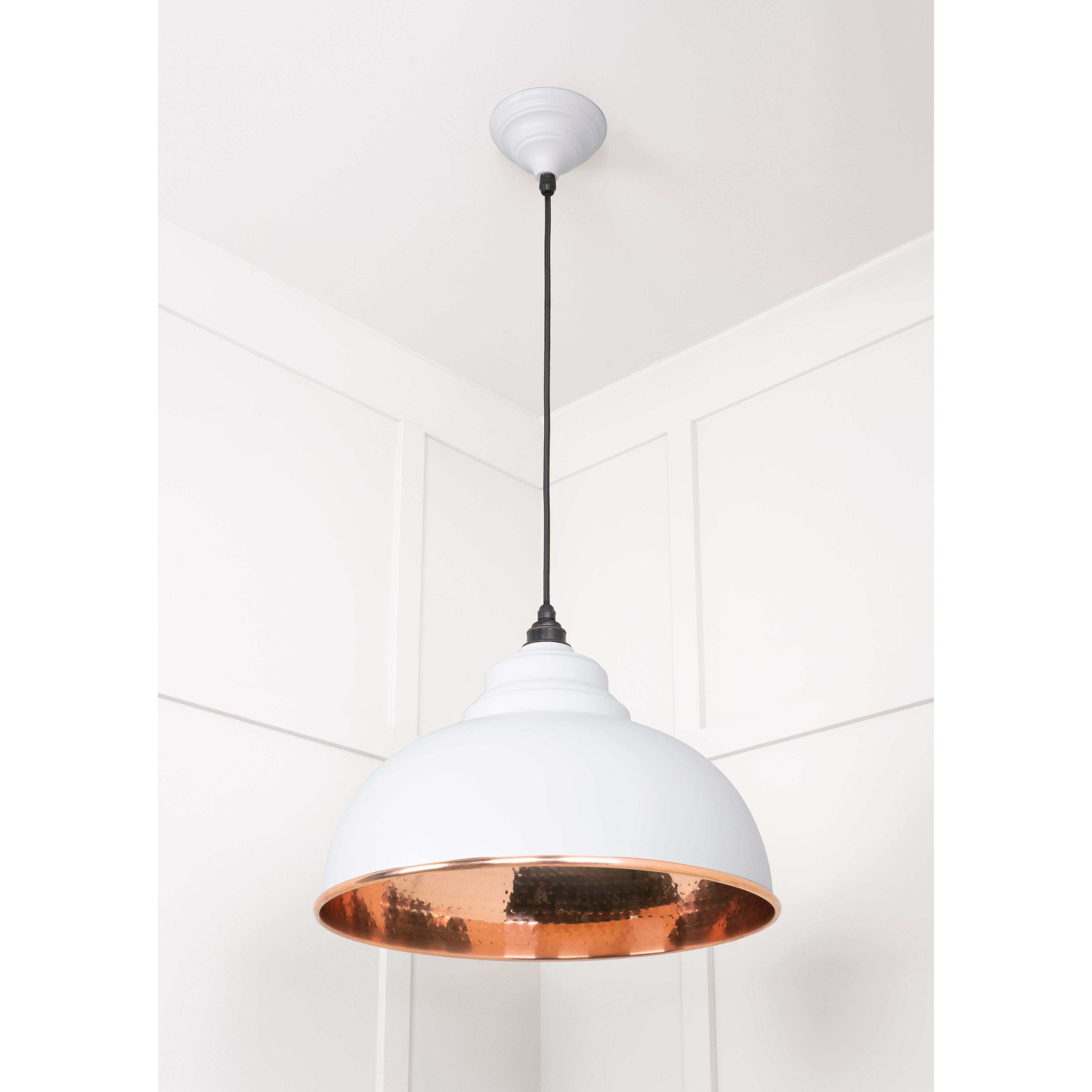 Hammered Copper Harborne Pendant in Flock | From The Anvil-Harborne-Yester Home