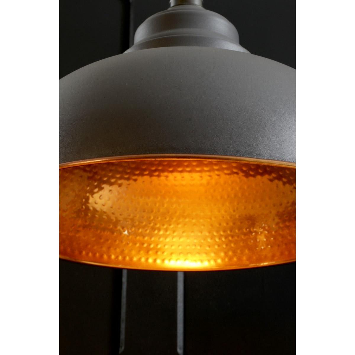 Hammered Copper Harborne Pendant in Slate | From The Anvil-Harborne-Yester Home