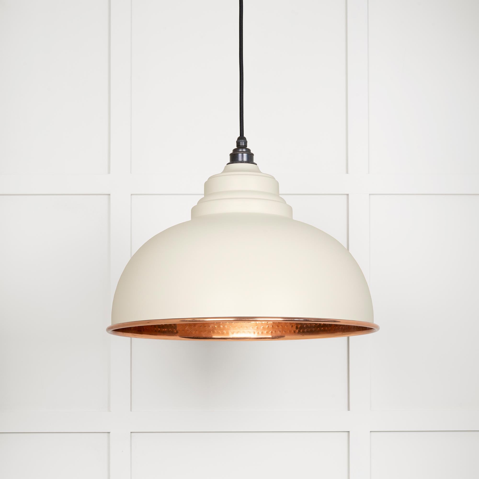 Hammered Copper Harborne Pendant in Teasel | From The Anvil - Harborne - From The Anvil - Yester Home
