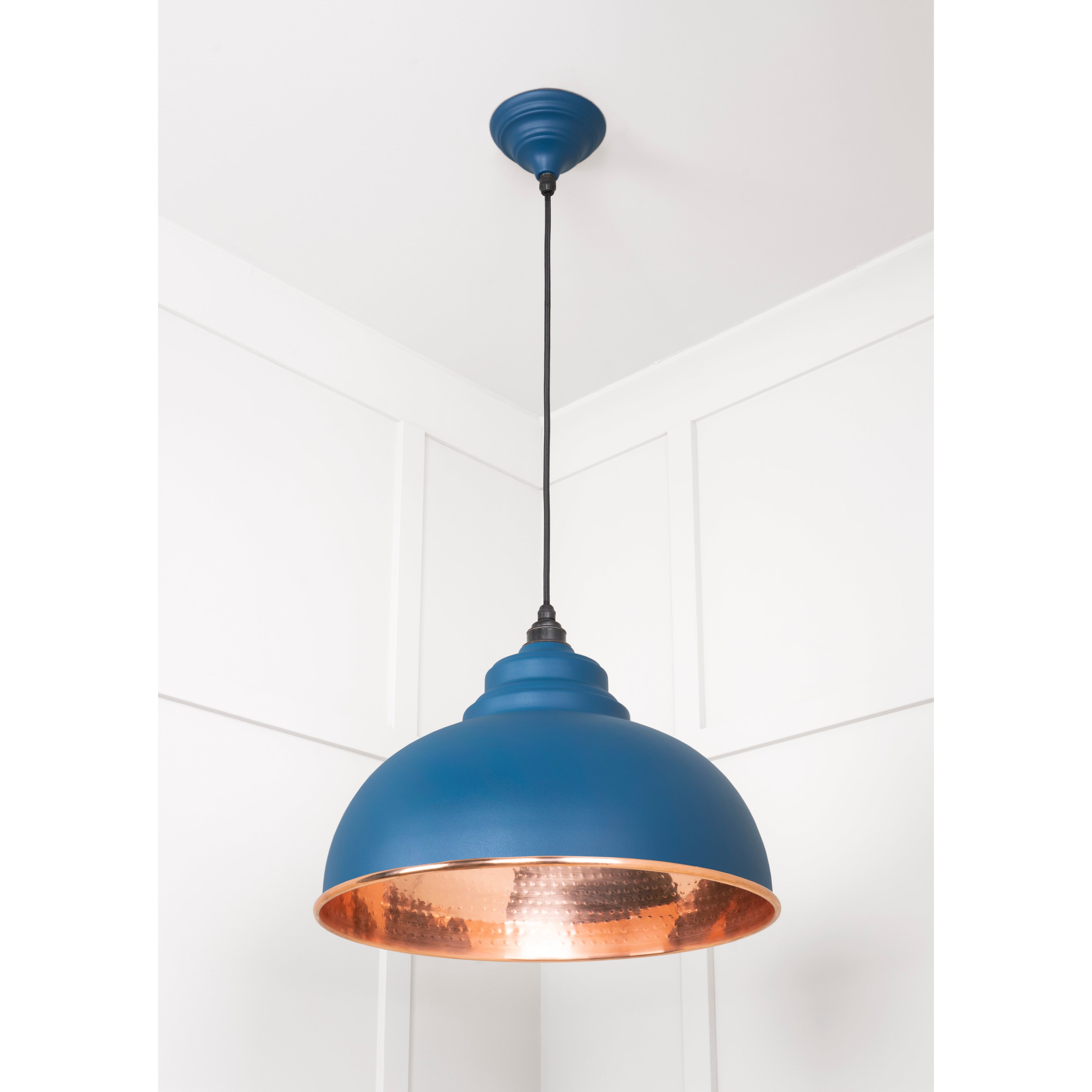 Hammered Copper Harborne Pendant in Upstream | From The Anvil-Harborne-Yester Home
