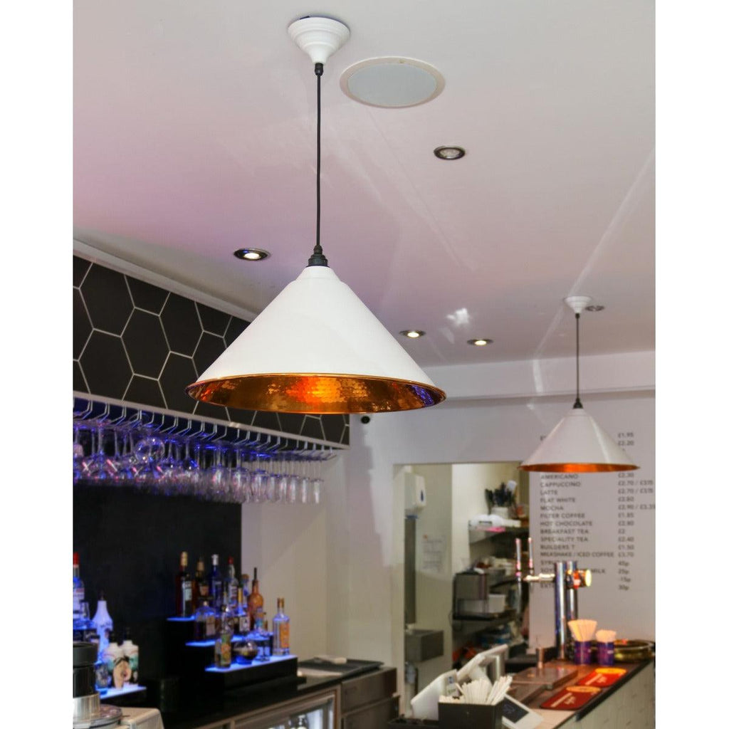 Hammered Copper Hockley Pendant in Birch | From The Anvil-Hockley-Yester Home