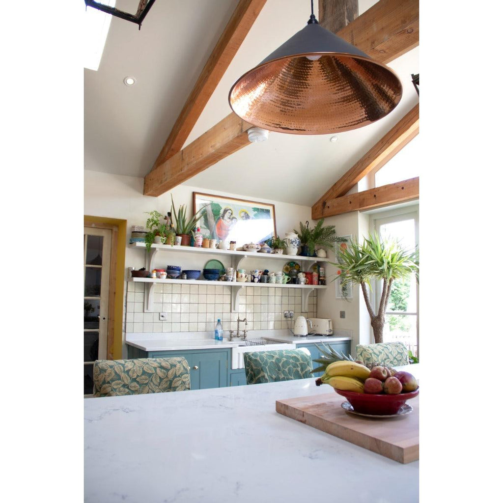 Hammered Copper Hockley Pendant in Slate | From The Anvil-Hockley-Yester Home