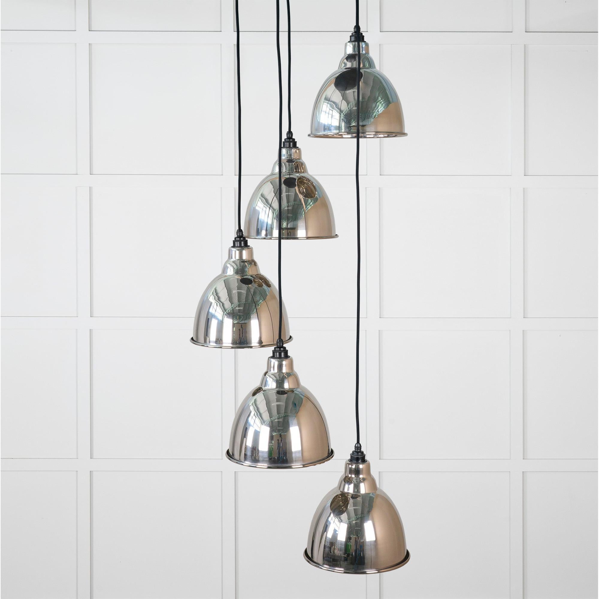Hammered Nickel Brindley Cluster Pendant | From The Anvil - Cluster Pendants - From The Anvil - Yester Home