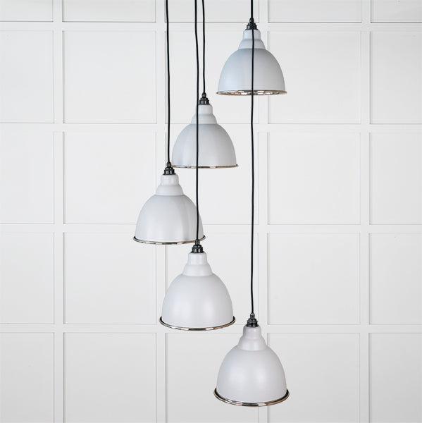 Hammered Nickel Brindley Cluster Pendant in Birch | From The Anvil-Cluster Pendants-Yester Home