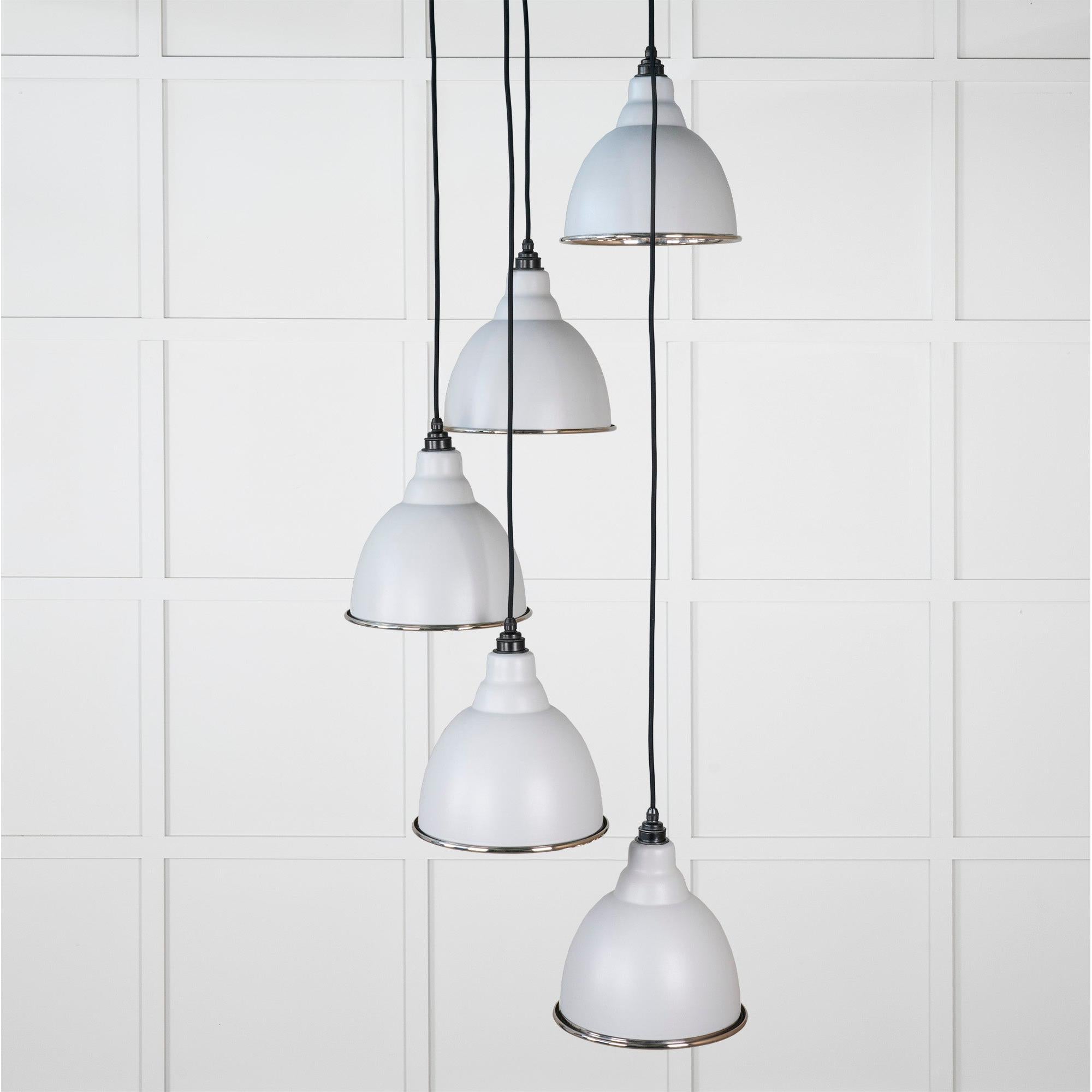 Hammered Nickel Brindley Cluster Pendant in Birch | From The Anvil - Cluster Pendants - From The Anvil - Yester Home