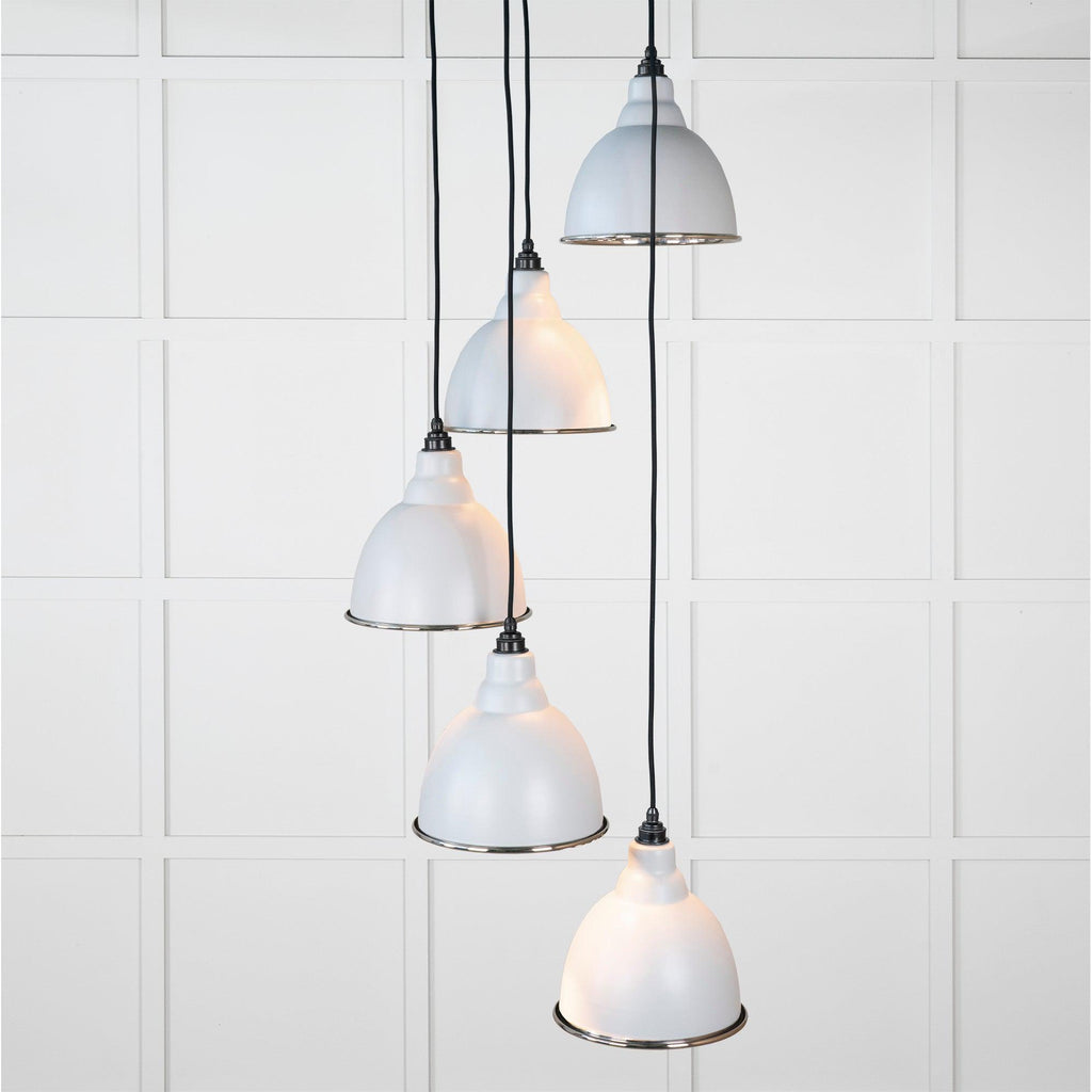 Hammered Nickel Brindley Cluster Pendant in Birch | From The Anvil-Cluster Pendants-Yester Home