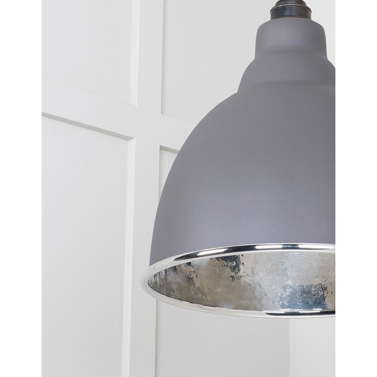 Hammered Nickel Brindley Cluster Pendant in Bluff | From The Anvil-Cluster Pendants-Yester Home