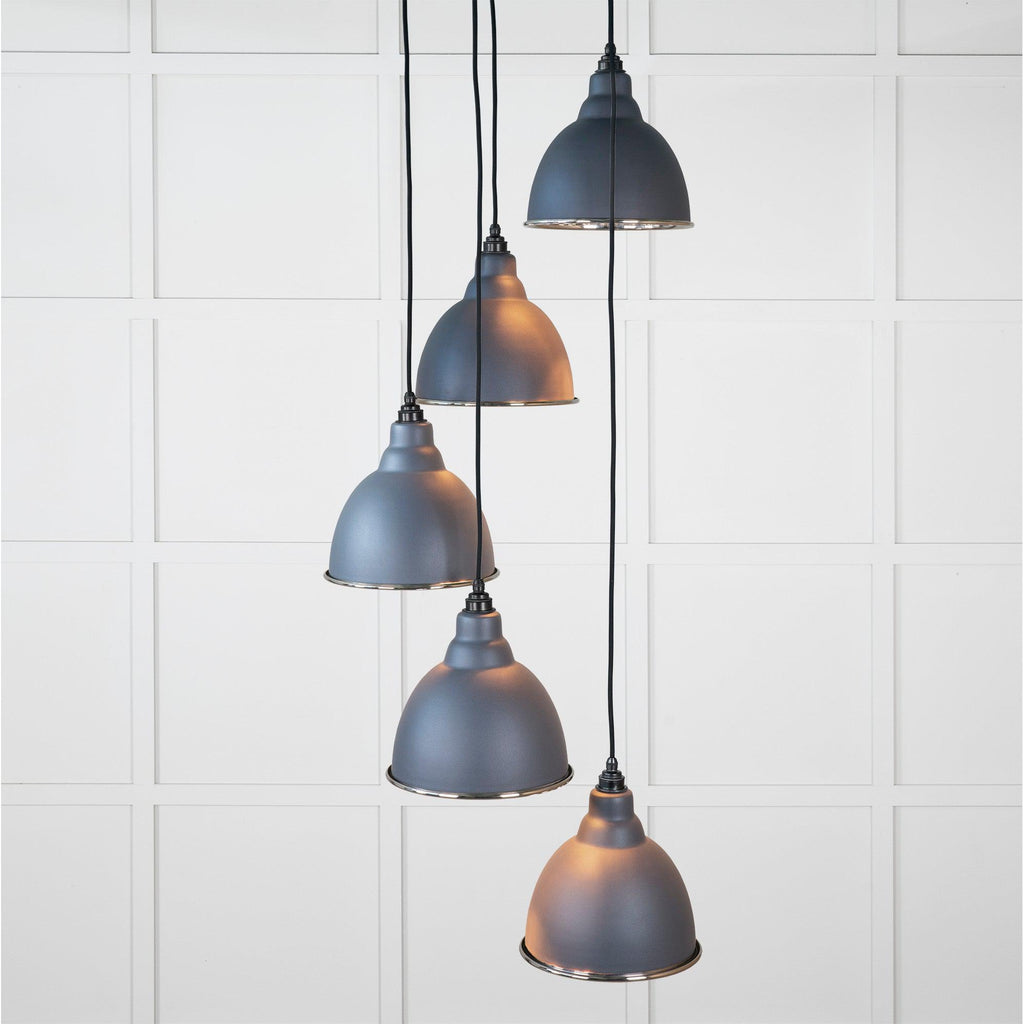 Hammered Nickel Brindley Cluster Pendant in Slate | From The Anvil-Cluster Pendants-Yester Home
