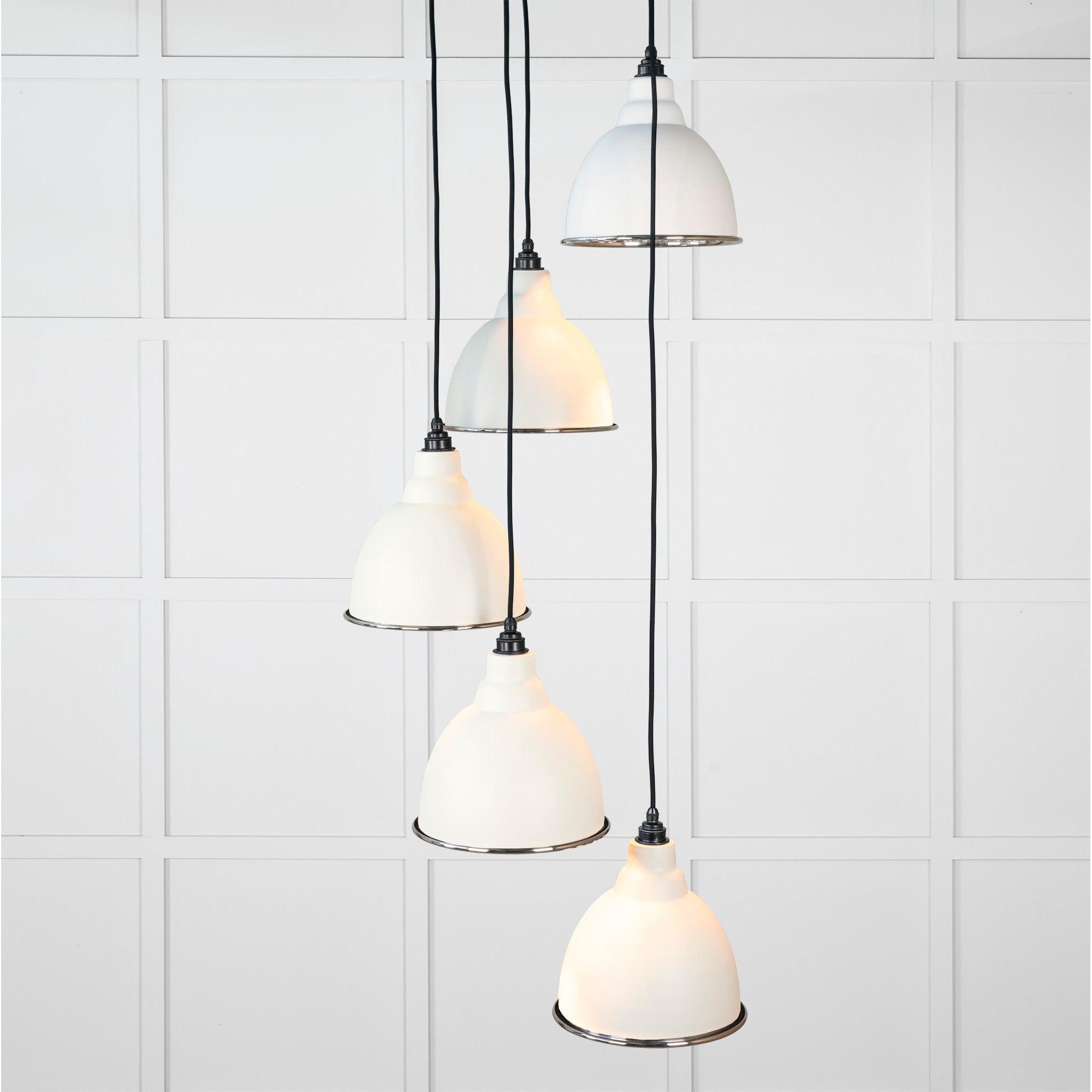 Hammered Nickel Brindley Cluster Pendant in Teasel | From The Anvil-Cluster Pendants-Yester Home