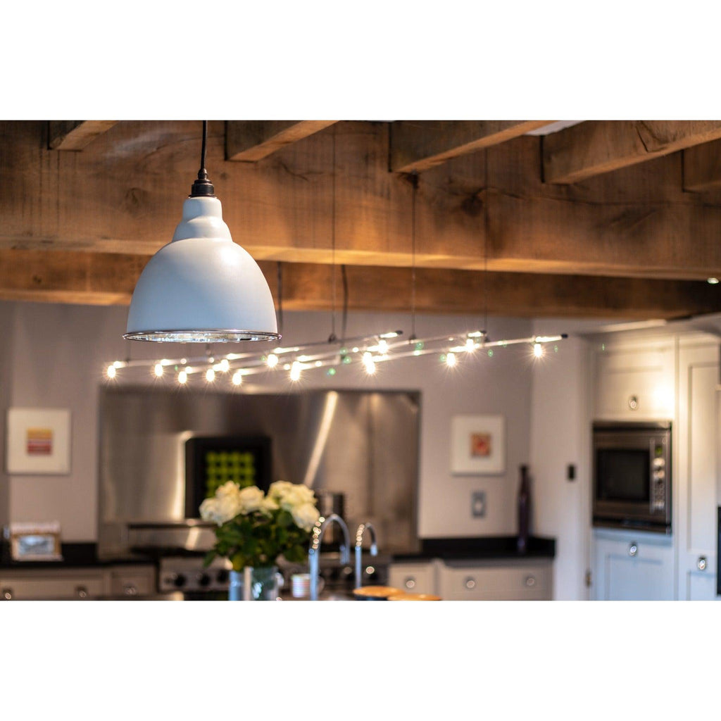 Hammered Nickel Brindley Pendant in Birch | From The Anvil-Brindley-Yester Home