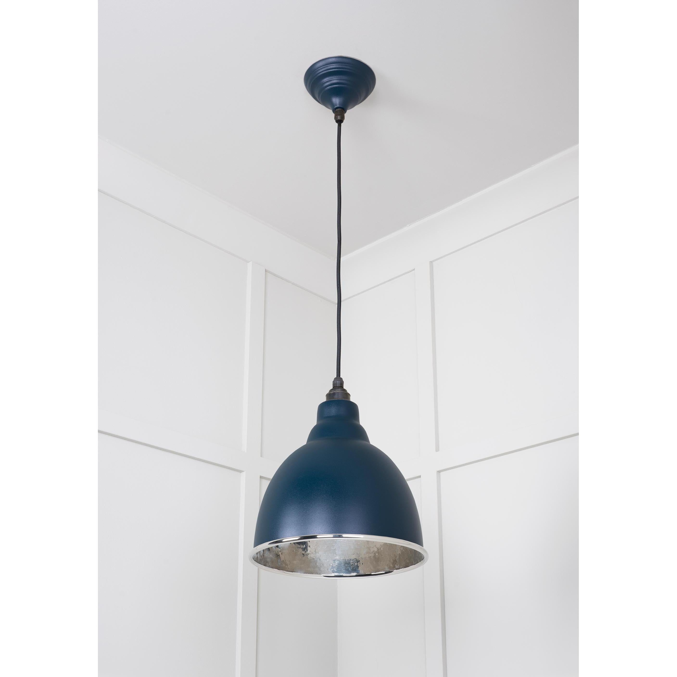 Hammered Nickel Brindley Pendant in Dusk | From The Anvil - Brindley - From The Anvil - Yester Home