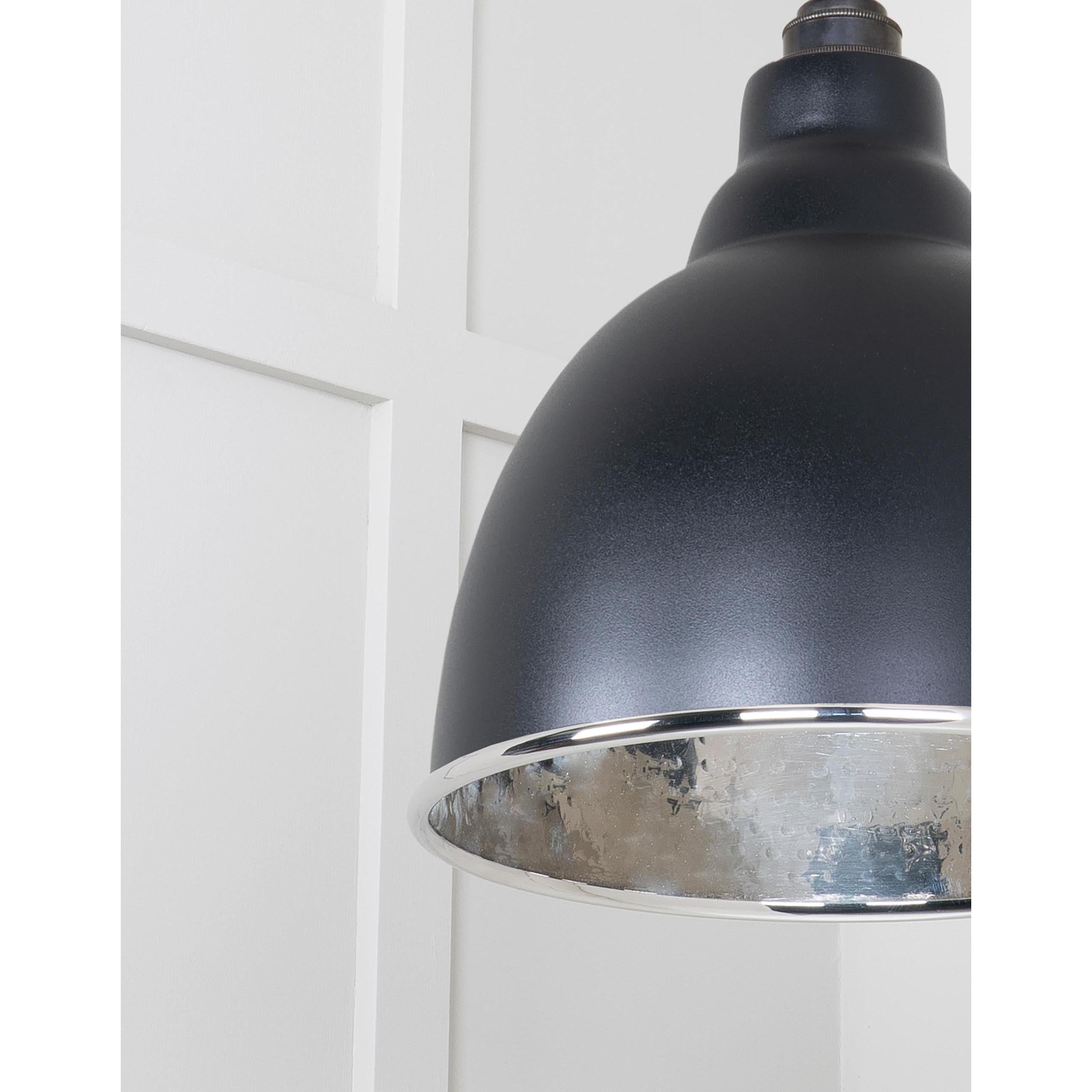 Hammered Nickel Brindley Pendant in Elan Black | From The Anvil - Brindley - From The Anvil - Yester Home