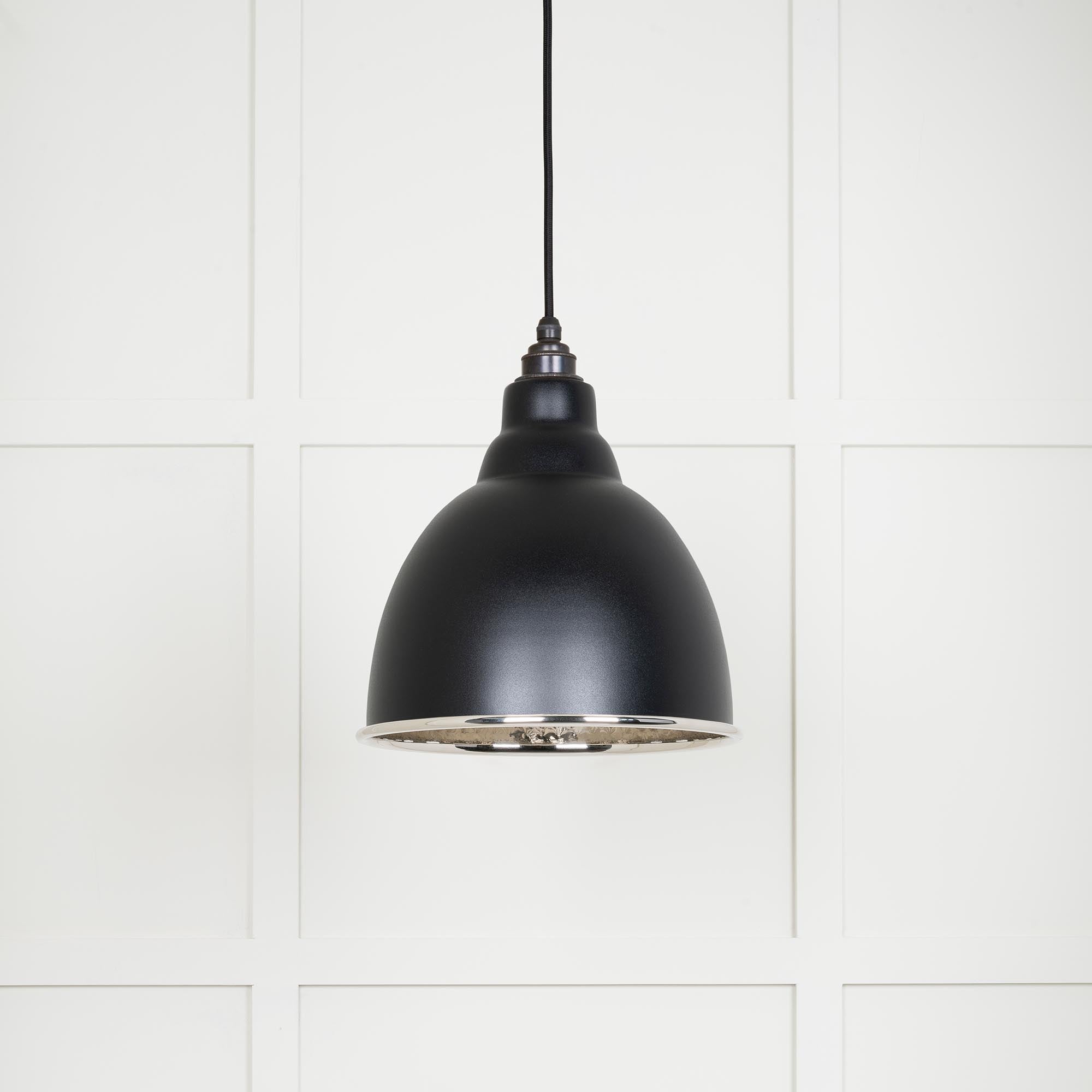 Hammered Nickel Brindley Pendant in Elan Black | From The Anvil - Brindley - From The Anvil - Yester Home