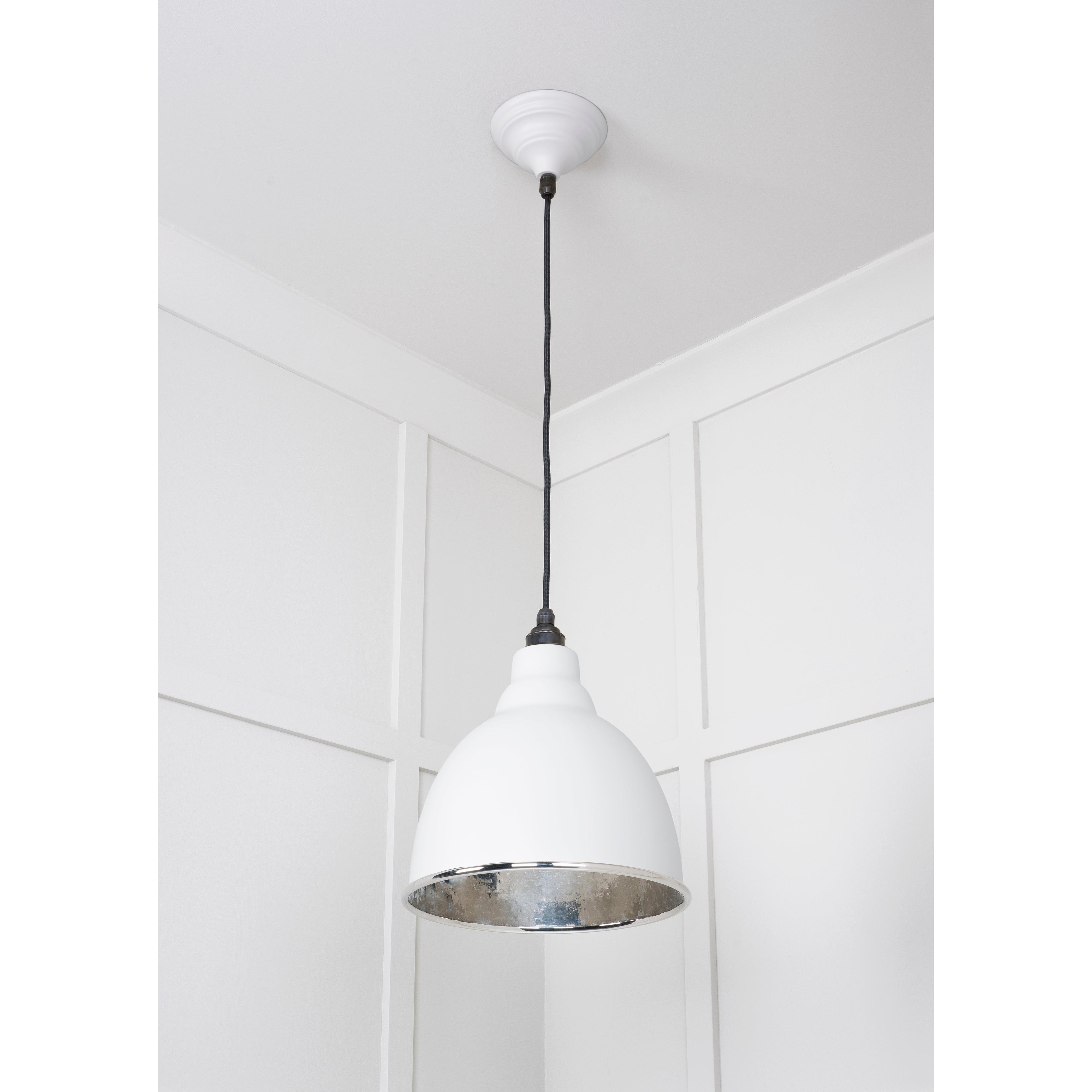 Hammered Nickel Brindley Pendant in Flock | From The Anvil-Brindley-Yester Home