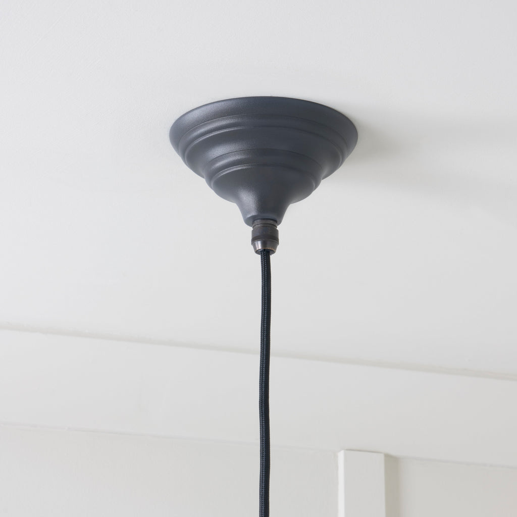 Hammered Nickel Brindley Pendant in Slate | From The Anvil-Brindley-Yester Home