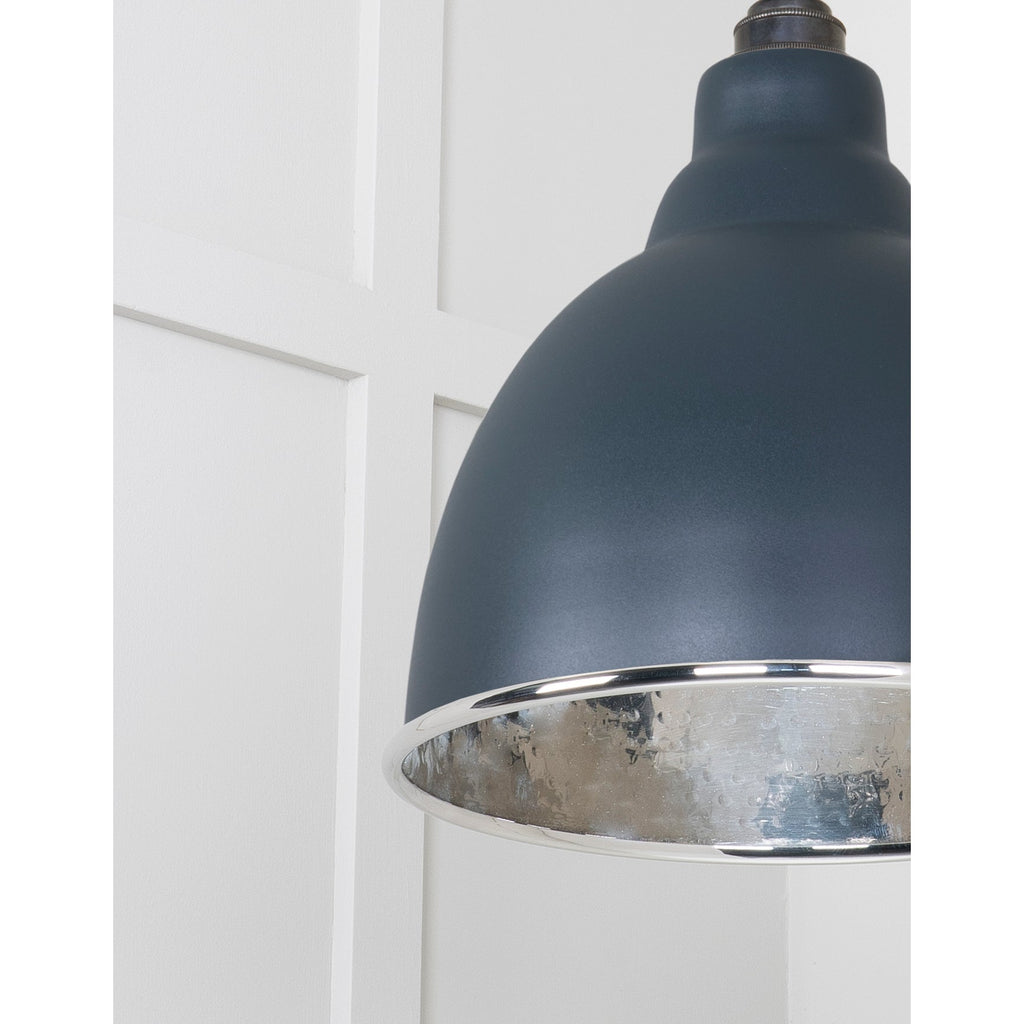 Hammered Nickel Brindley Pendant in Soot | From The Anvil-Brindley-Yester Home