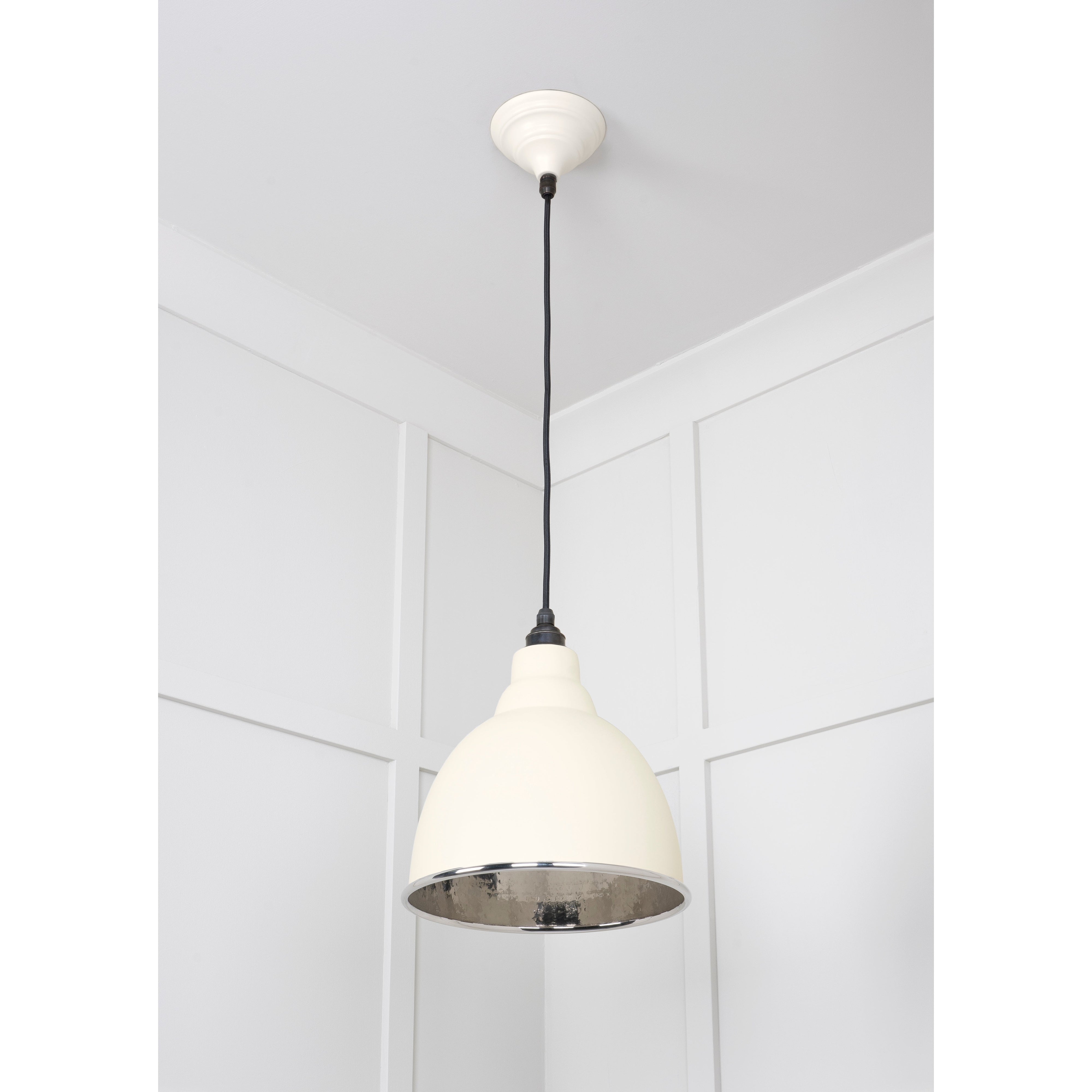 Hammered Nickel Brindley Pendant in Teasel | From The Anvil-Brindley-Yester Home