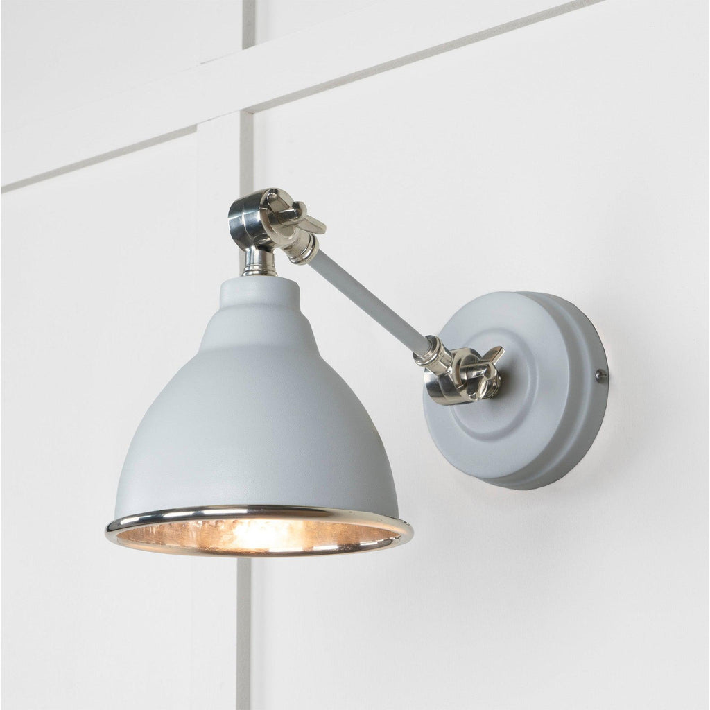 Hammered Nickel Brindley Wall Light in Birch | From The Anvil-Wall Lights-Yester Home