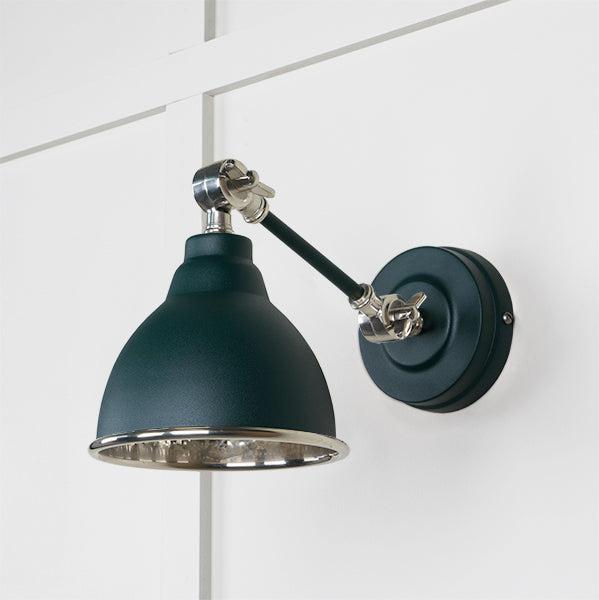 Hammered Nickel Brindley Wall Light in Dingle | From The Anvil-Wall Lights-Yester Home