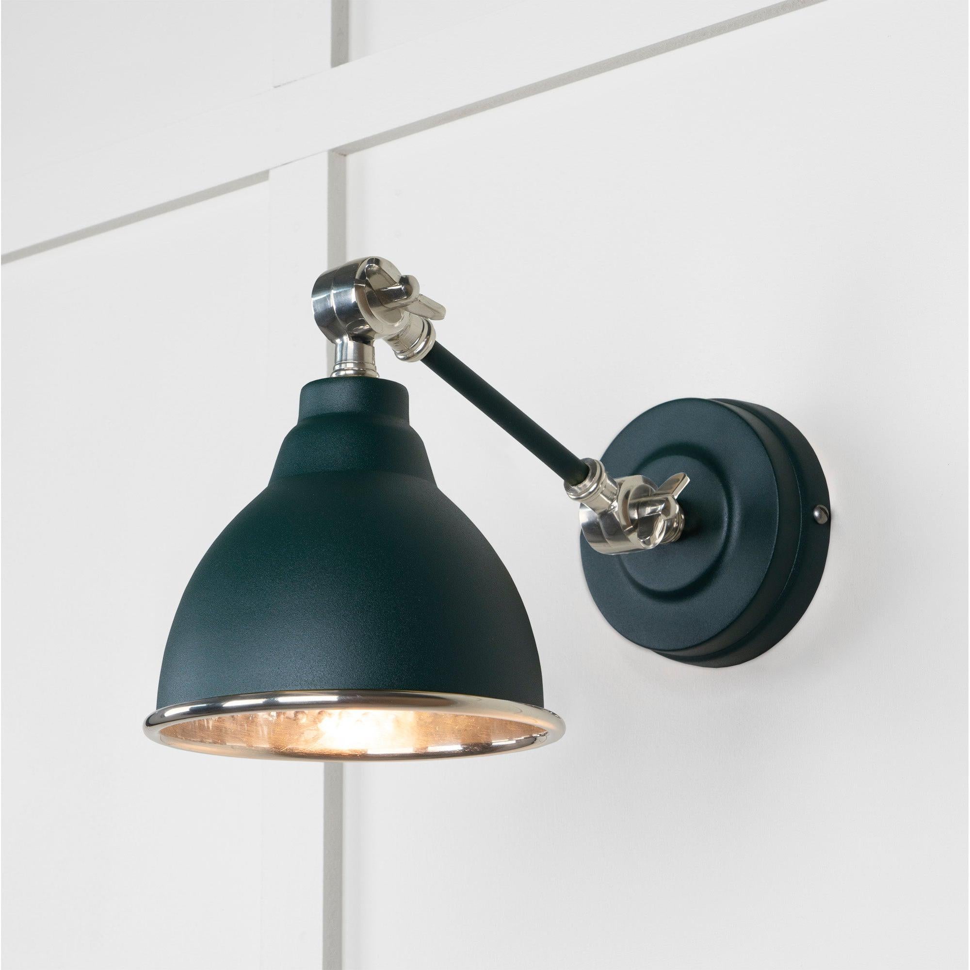 Hammered Nickel Brindley Wall Light in Dingle | From The Anvil - Wall Lights - From The Anvil - Yester Home