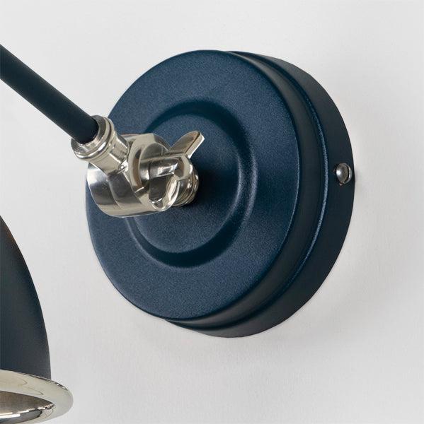 Hammered Nickel Brindley Wall Light in Dusk | From The Anvil-Wall Lights-Yester Home