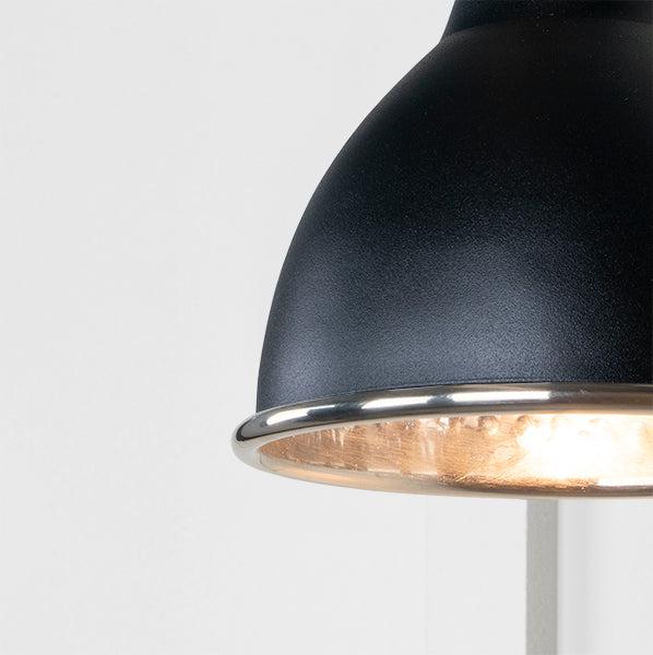 Hammered Nickel Brindley Wall Light in Elan Black | From The Anvil-Wall Lights-Yester Home