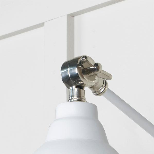 Hammered Nickel Brindley Wall Light in Flock | From The Anvil-Wall Lights-Yester Home