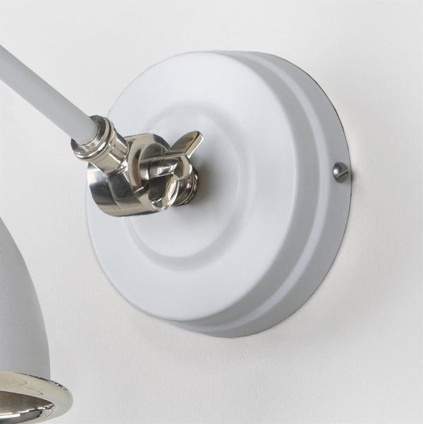 Hammered Nickel Brindley Wall Light in Flock | From The Anvil-Wall Lights-Yester Home