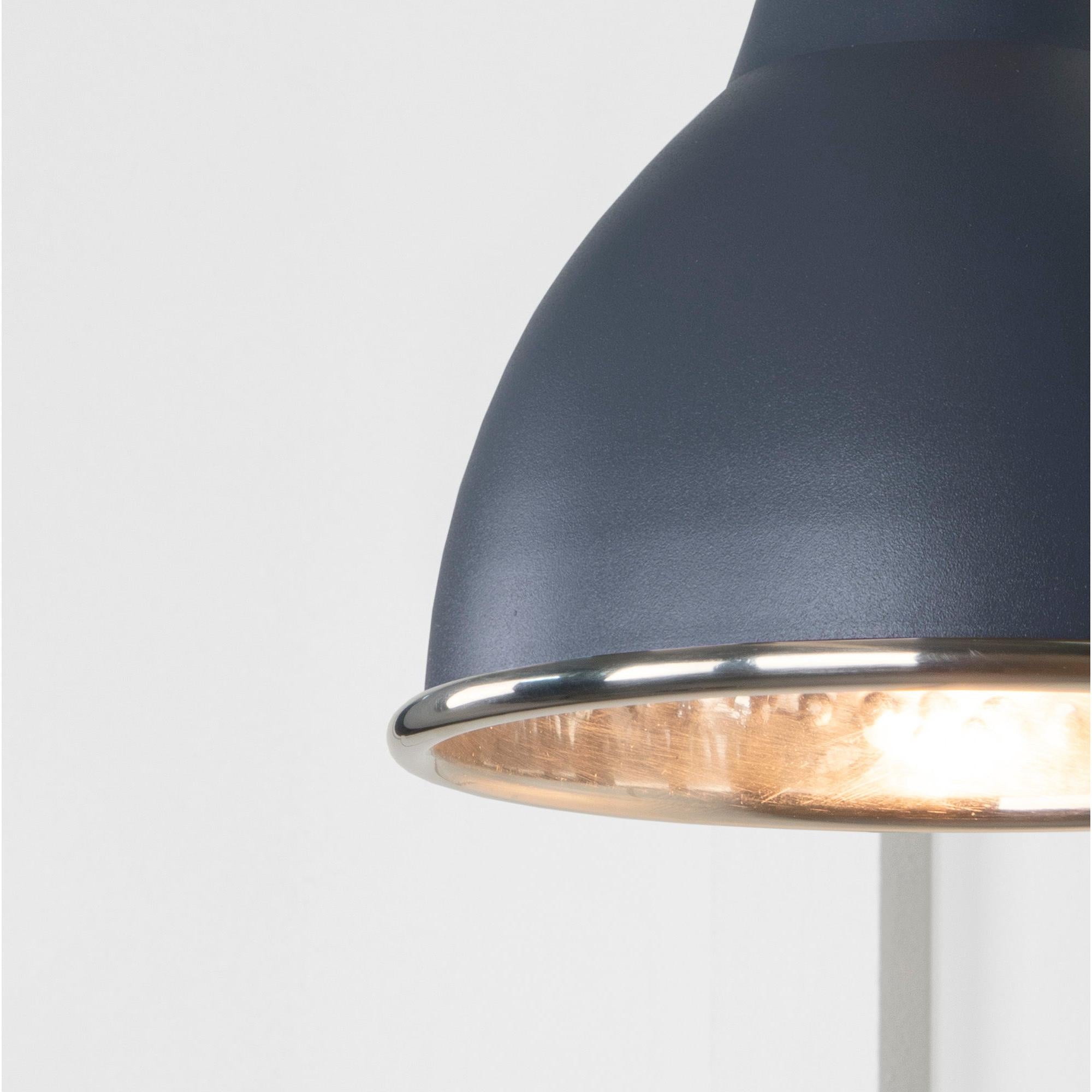 Hammered Nickel Brindley Wall Light in Slate | From The Anvil - Wall Lights - From The Anvil - Yester Home