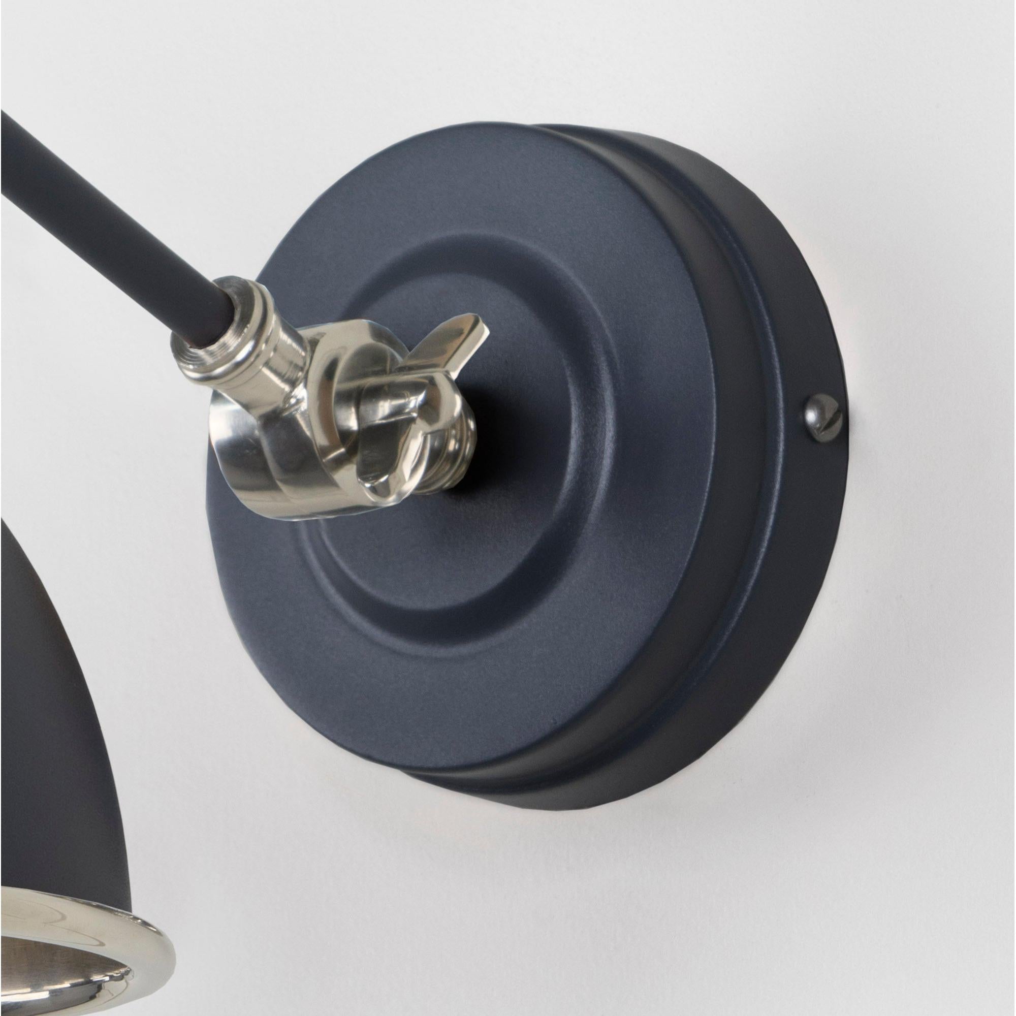 Hammered Nickel Brindley Wall Light in Slate | From The Anvil - Wall Lights - From The Anvil - Yester Home