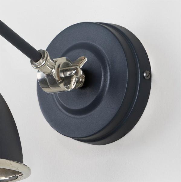 Hammered Nickel Brindley Wall Light in Slate | From The Anvil-Wall Lights-Yester Home