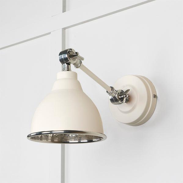 Hammered Nickel Brindley Wall Light in Teasel | From The Anvil-Wall Lights-Yester Home