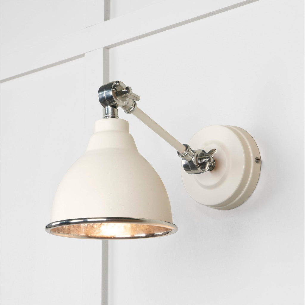 Hammered Nickel Brindley Wall Light in Teasel | From The Anvil-Wall Lights-Yester Home