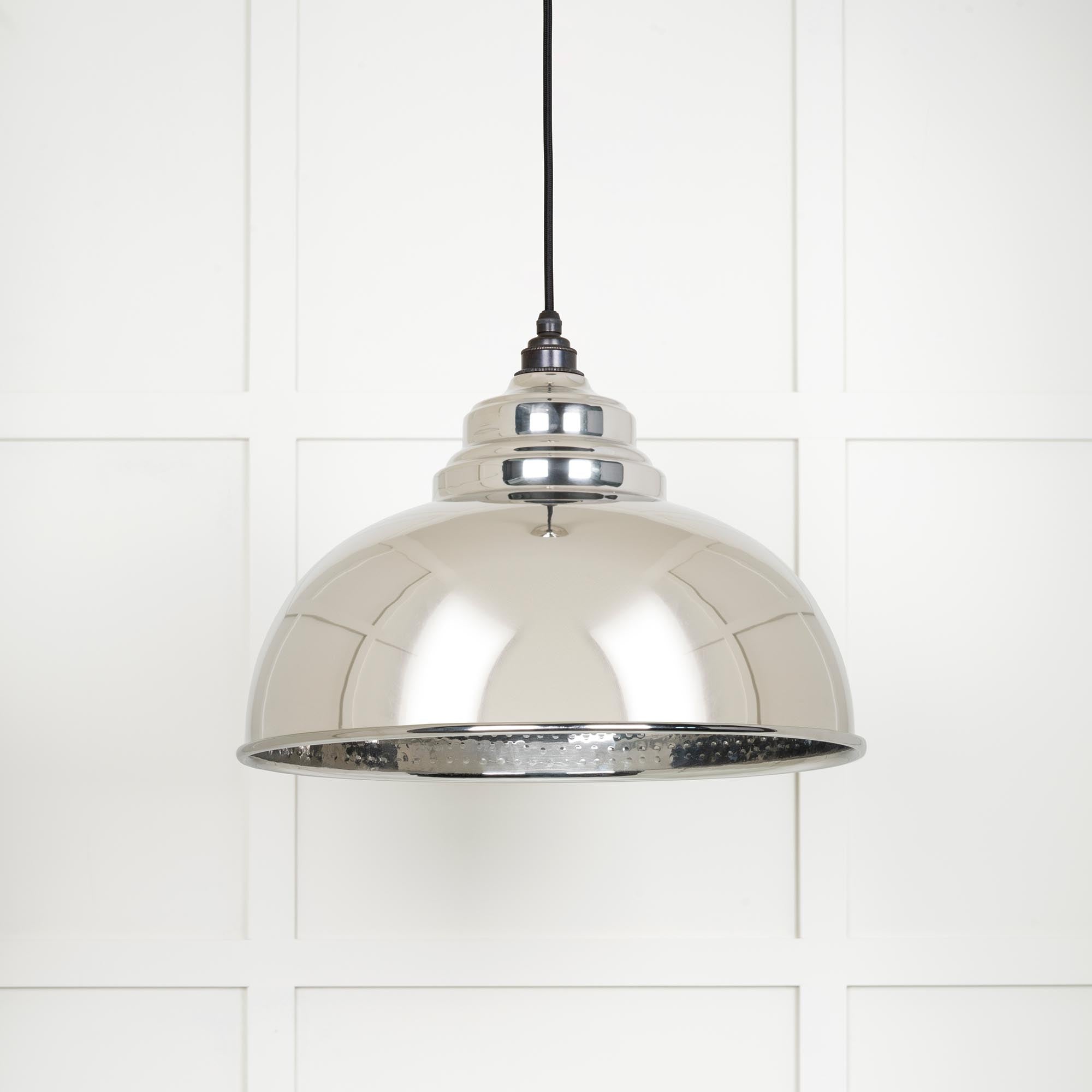 Hammered Nickel Harborne Pendant | From The Anvil - Harborne - From The Anvil - Yester Home