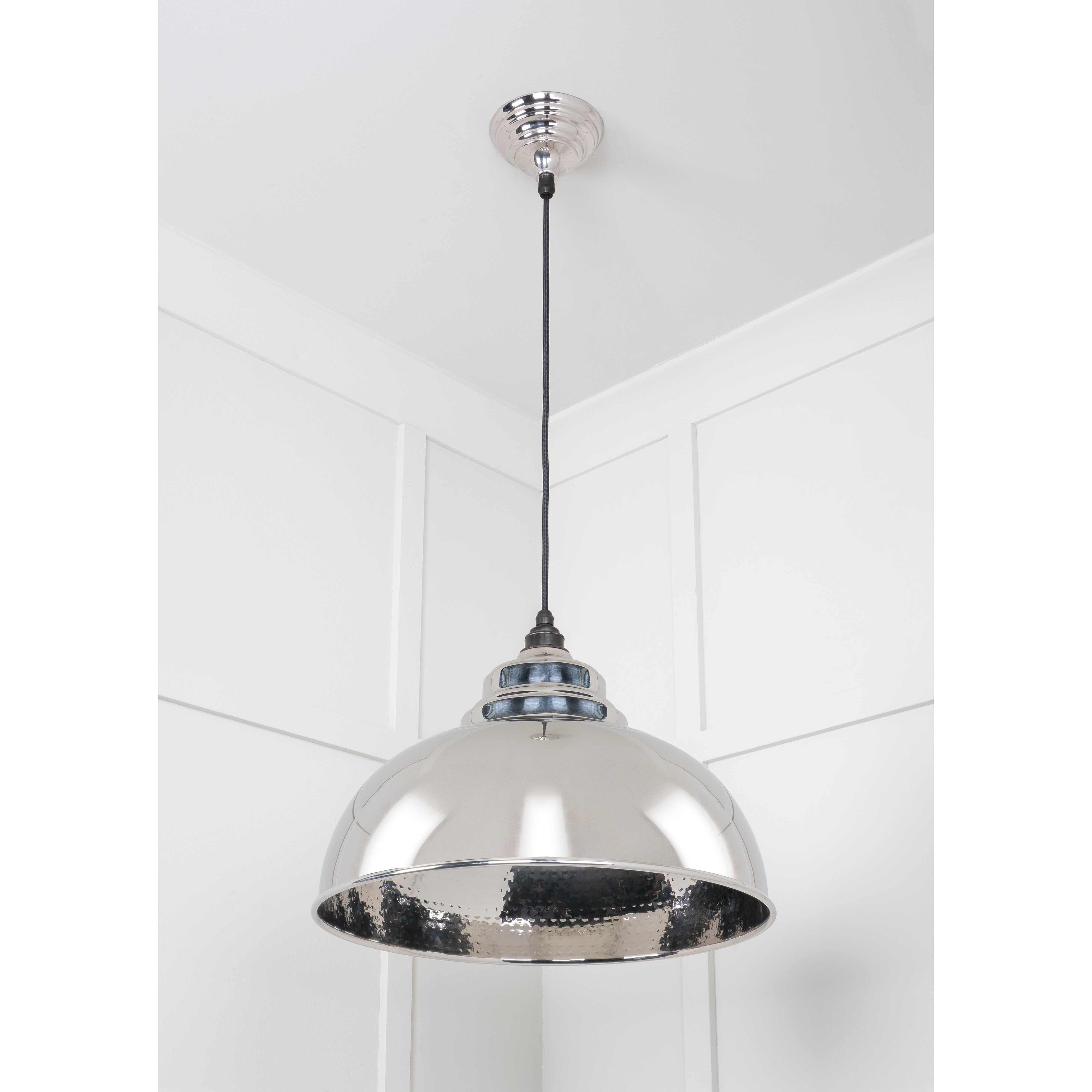 Hammered Nickel Harborne Pendant | From The Anvil-Harborne-Yester Home