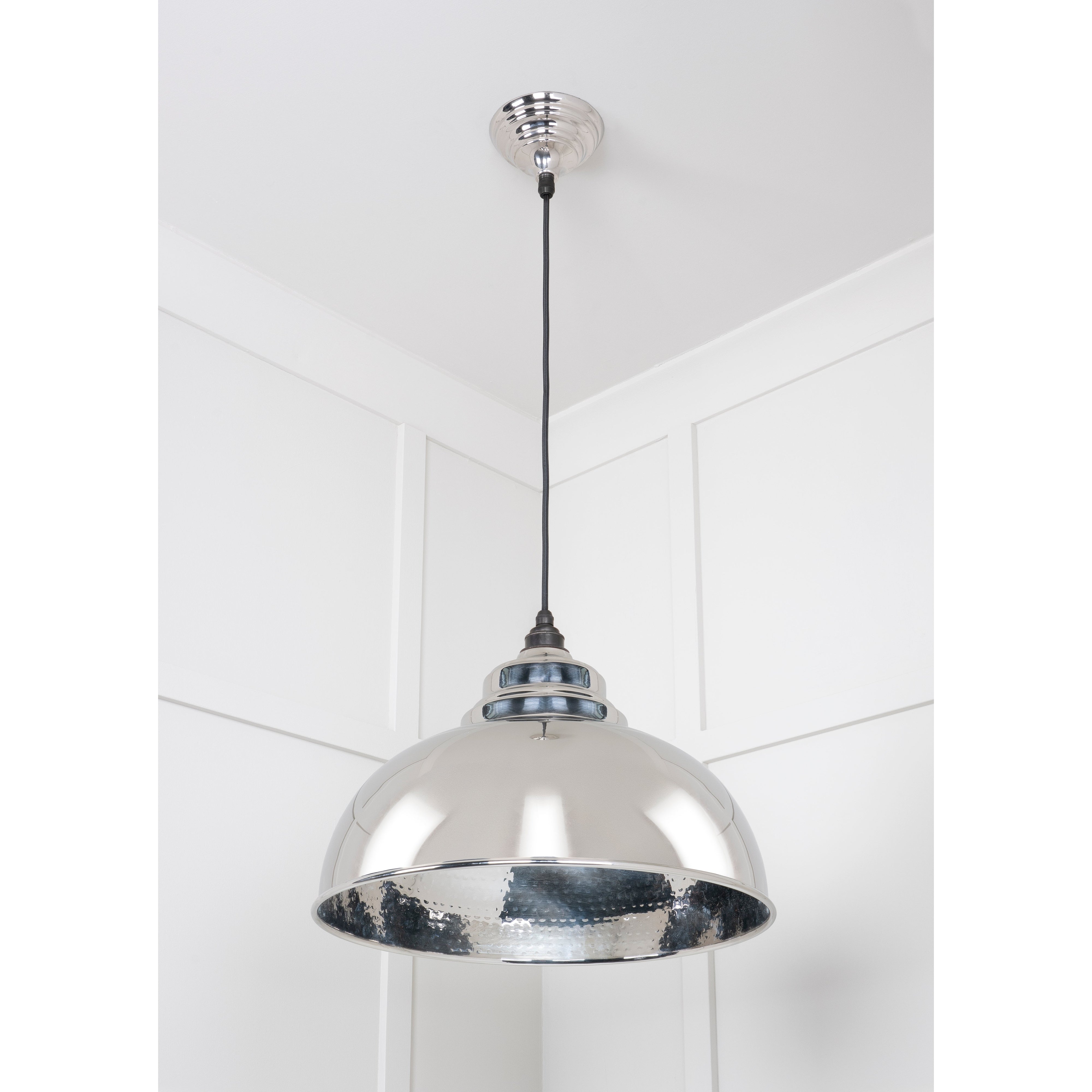 Hammered Nickel Harborne Pendant | From The Anvil-Harborne-Yester Home