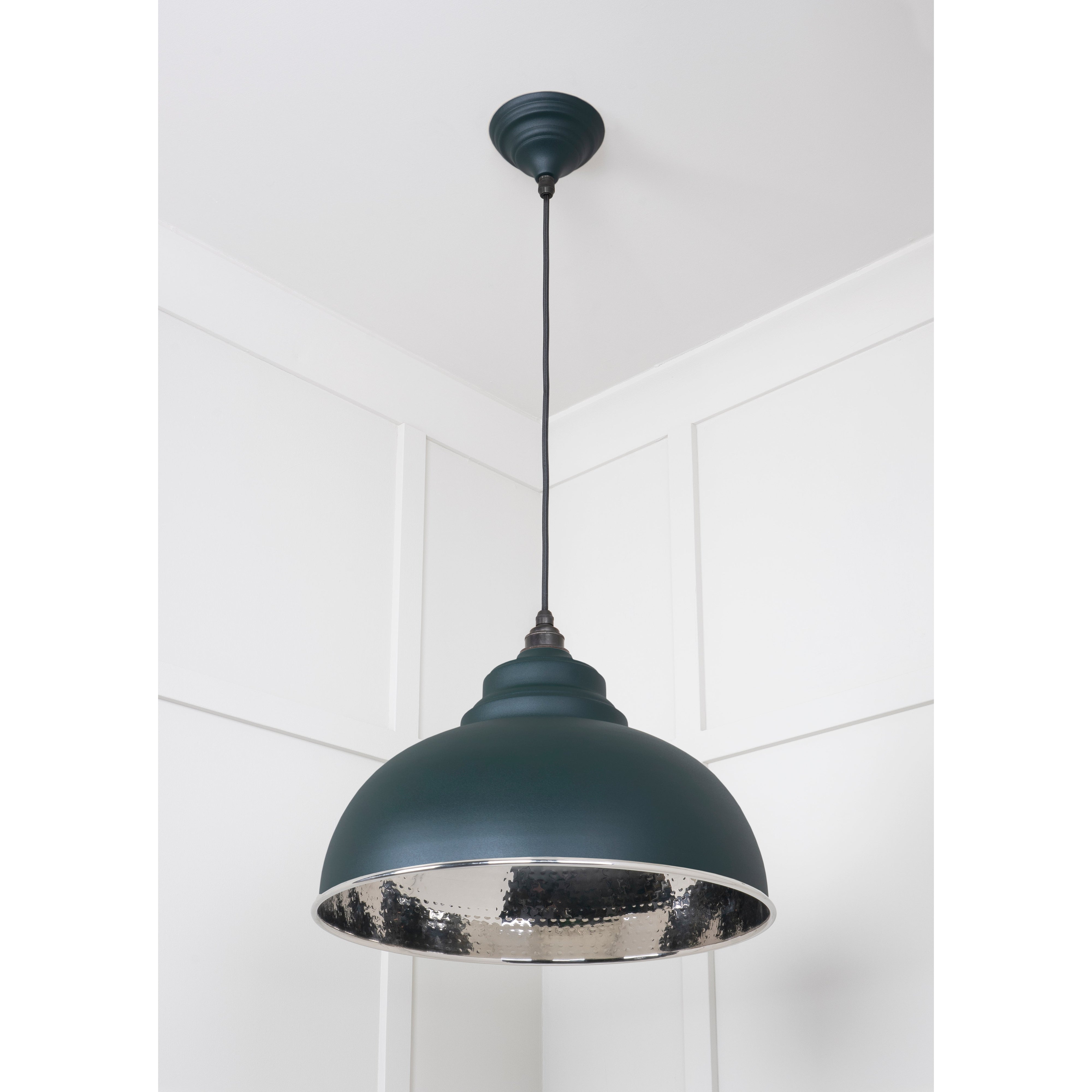 Hammered Nickel Harborne Pendant in Dingle | From The Anvil-Harborne-Yester Home